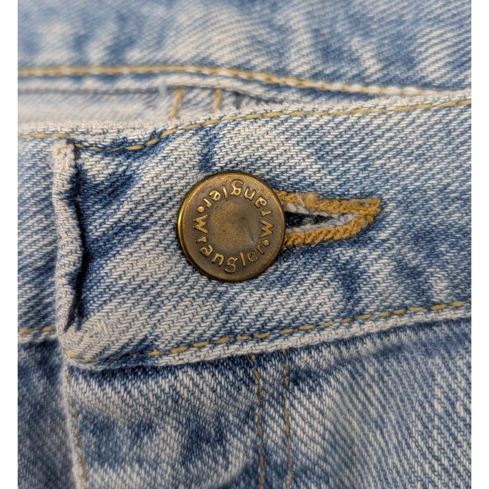 Vintage × Wrangler Vintage late 80s Wrangler Boot Zipper light blue denim jeans Size US 38 / EU 54 - 7 Thumbnail