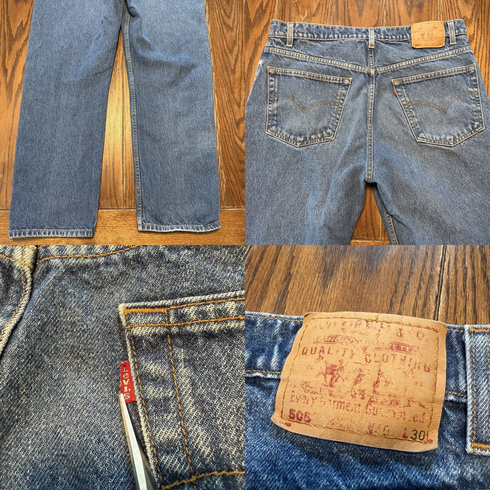 Levi's VINTAGE Levi’s 505 Men’s Straight Leg Jeans 38x31 Blue Denim Size US 38 / EU 54 - 8 Thumbnail
