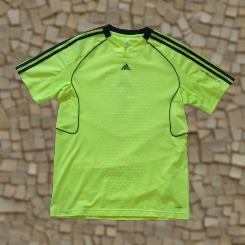 Adidas VINTAGE adidas Soccer Jersey Shirt M Mens Yellow 90s VTG Y2K Retro Activewear Soccer Kit 20" Pit to Pit 28" Length Size US M / EU 48-50 / 2 - 1 Thumbnail