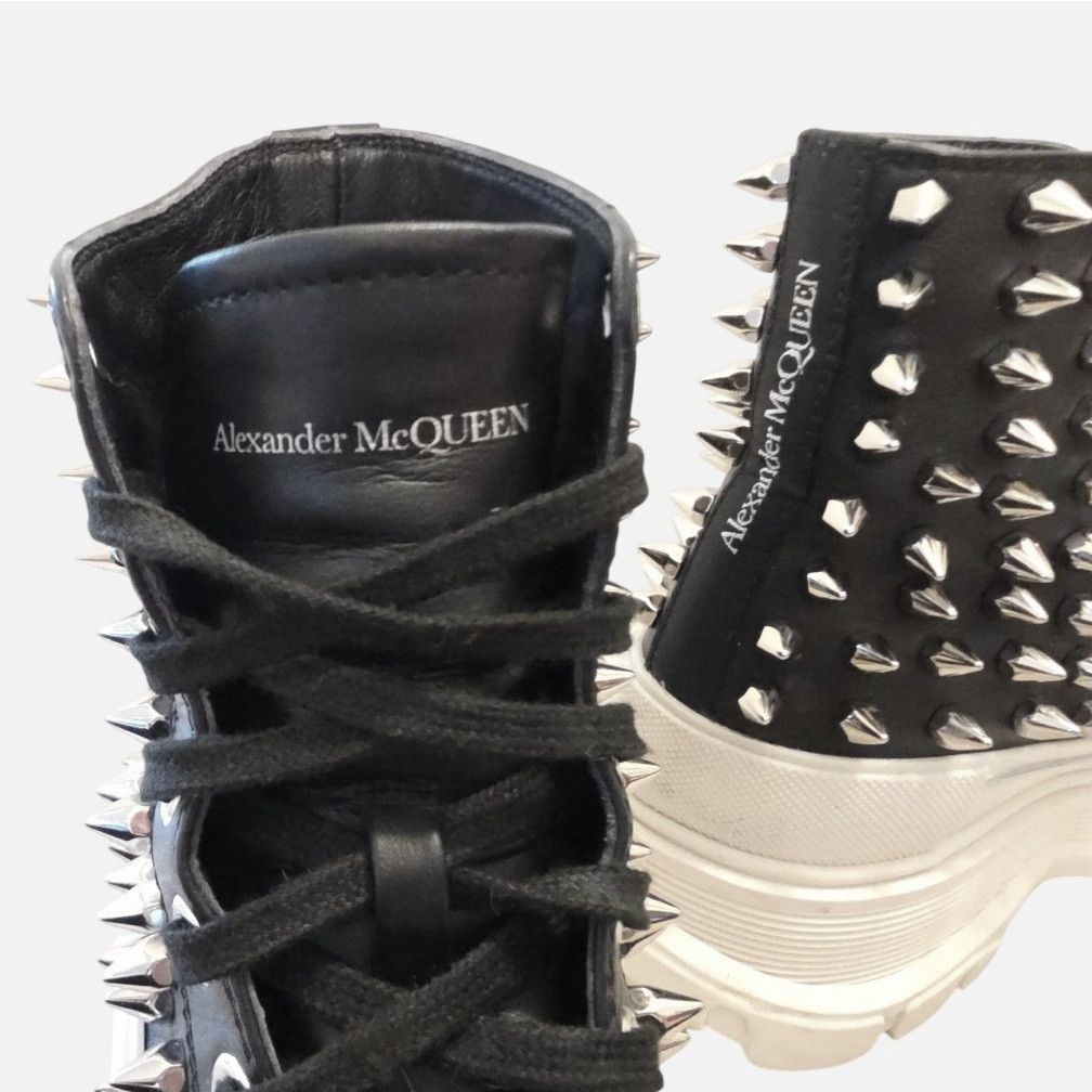 Alexander McQueen Alexander McQueen Tread Slick Spike Black Leather High-Tops Size US 9.5 / IT 39.5 - 15 Thumbnail