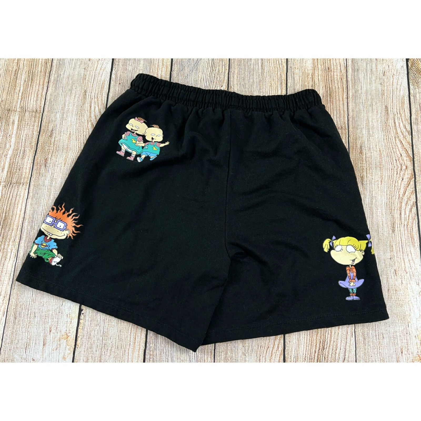 Nickelodeon Nickelodeon Rugrats Black Shorts 90s Size S Men Regular Cotton Sweat Adults Mens Black 90s Classic Size US 29 - 2 Thumbnail