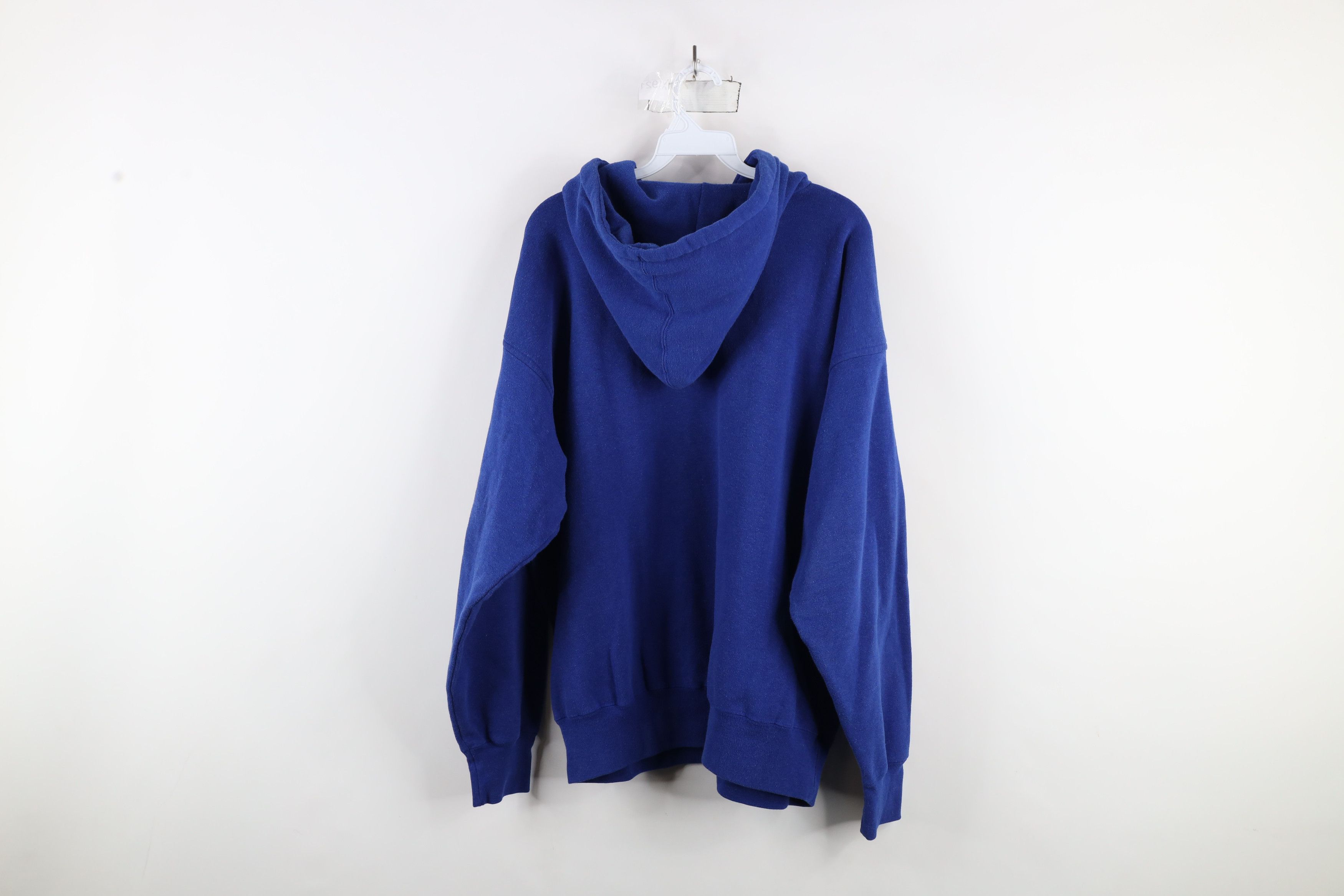 Vintage Vintage 90s Streetwear Baggy Fit Hoodie Sweatshirt Blue Size US XXL / EU 58 / 5 - 9 Thumbnail