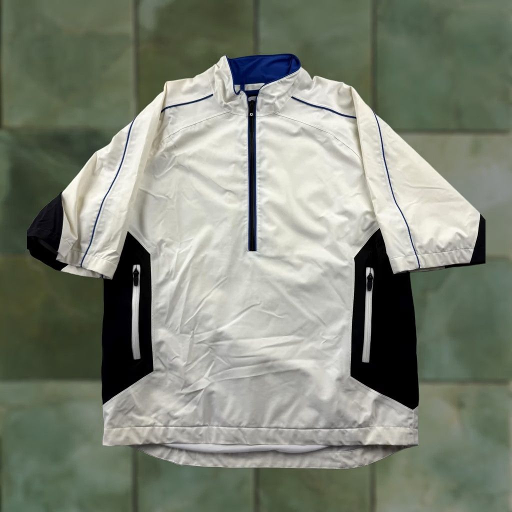 Footjoy FootJoy Windbreaker Jacket Mens Medium White Short Sleeve 1/2 Zip Golf Pullover Size US M / EU 48-50 / 2 - 1 Thumbnail