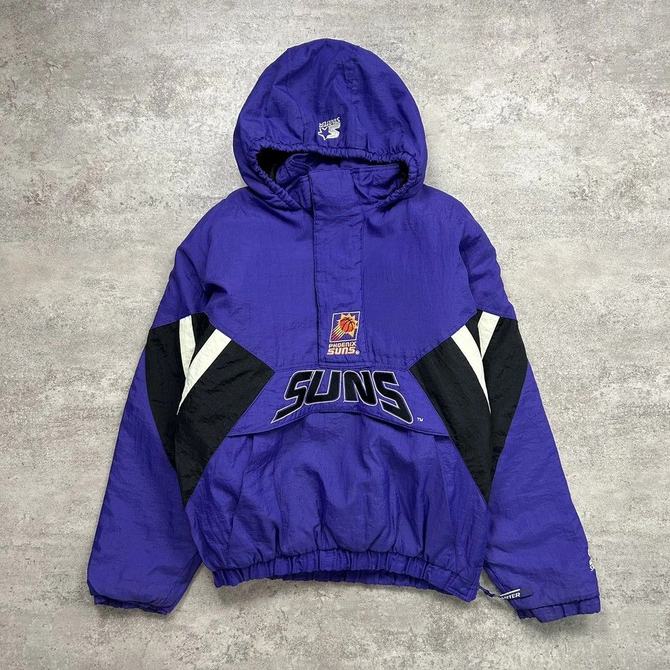 NBA × Starter × Vintage PHOENIX SUNS STARTER AUTHENTICS PUFFER JACKET HOODIE YOUTH Size US XL / EU 56 / 4 - 2 Thumbnail