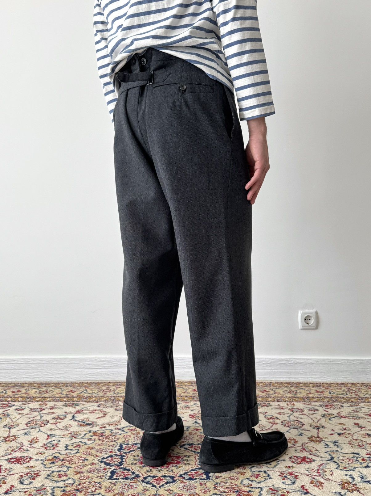 Japanese Brand × Vintage ≈1940s Vintage European Style Buckle Back Trousers Size US 34 / EU 50 - 4 Thumbnail