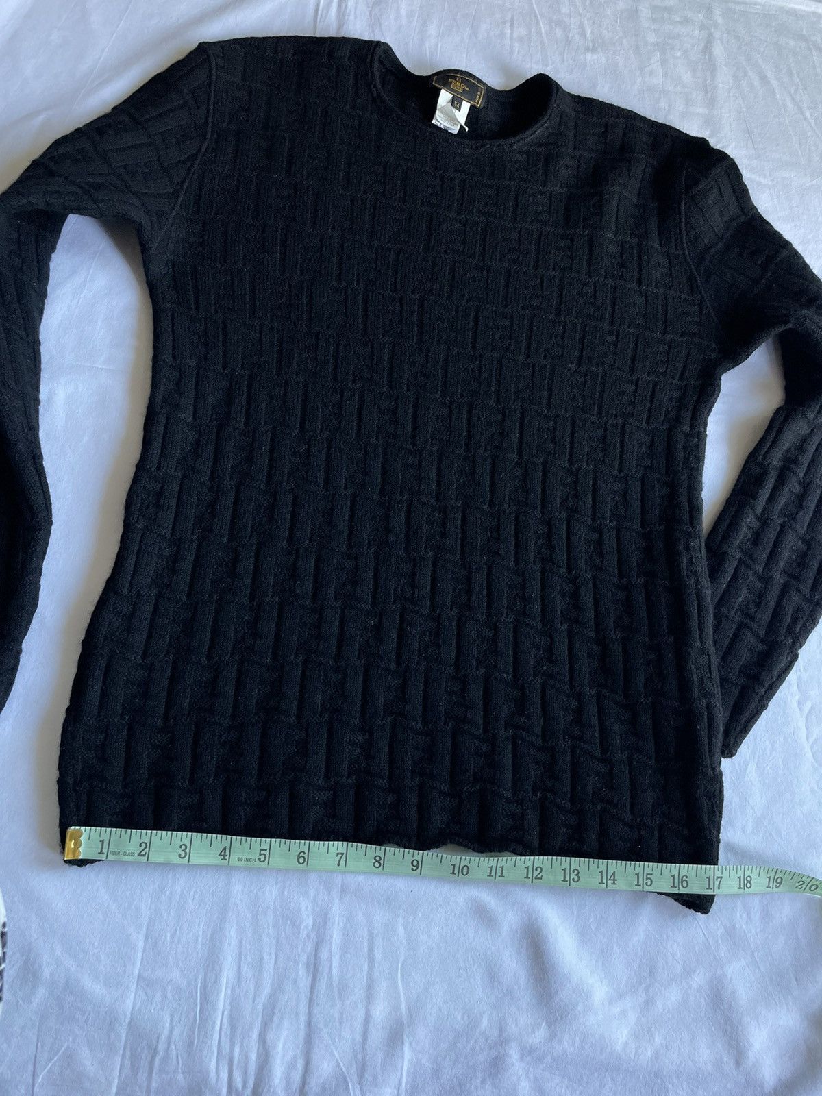 Fendi × Vintage VINTAGE FENDI MONOGRAM 100% WOOL SWEATER Size US L / EU 52-54 / 3 - 16 Thumbnail