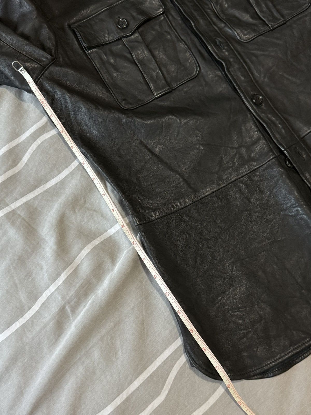 Ralph Lauren Ralph Lauren Black Leather Shirt Size US M / EU 48-50 / 2 - 14 Thumbnail