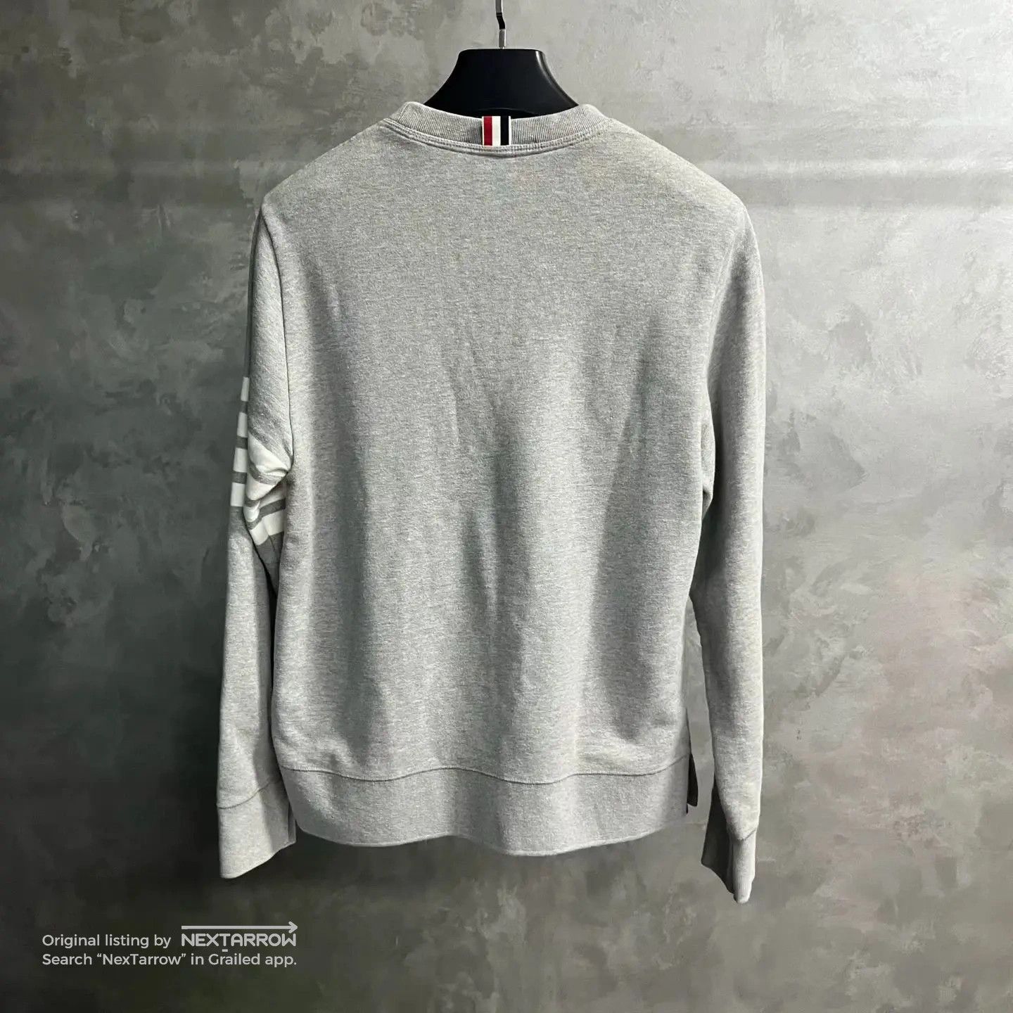 Thom Browne Thom Browne Gray Four-Stripe Crewneck Hoodie Size US XL / EU 56 / 4 - 6 Thumbnail