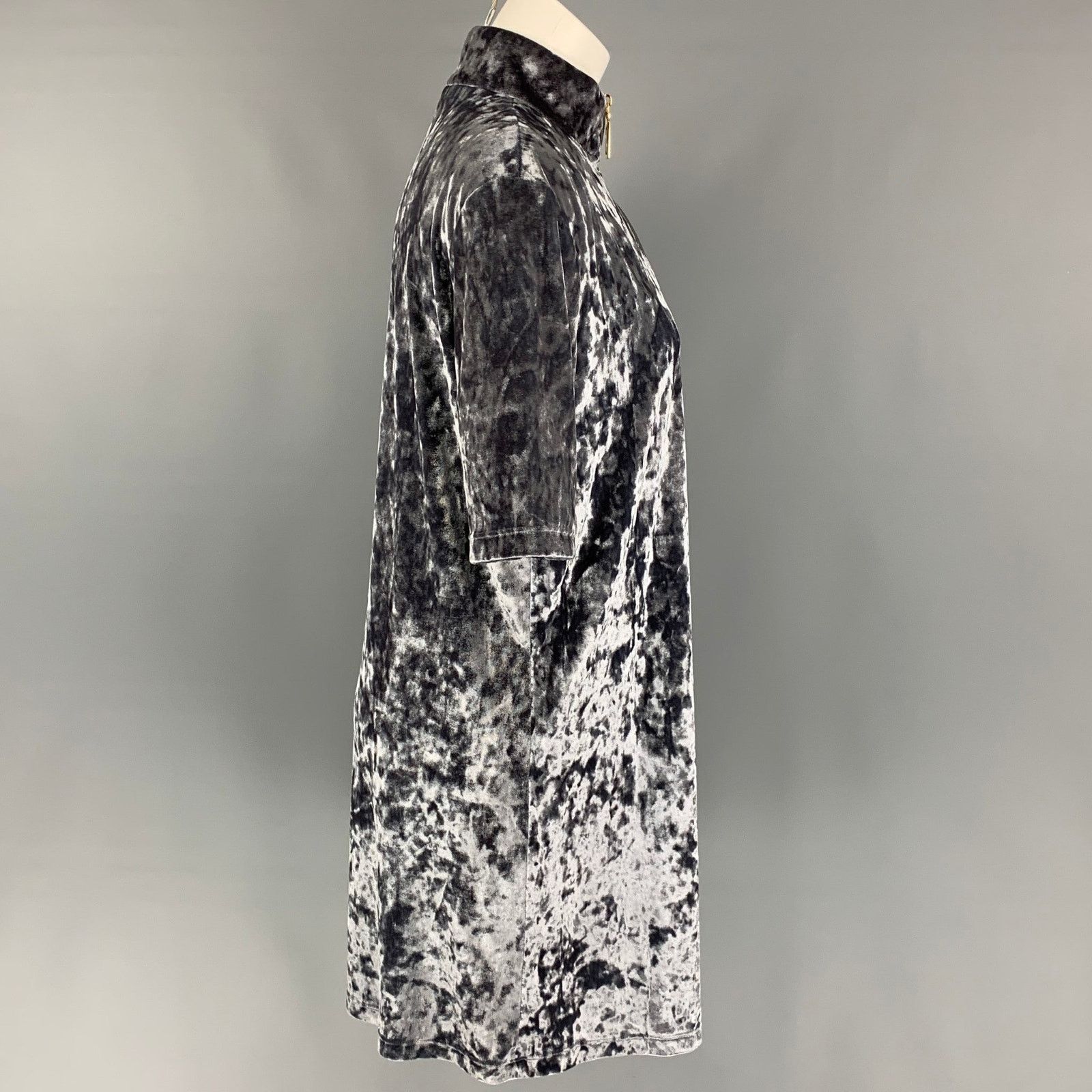 Marc Jacobs MARC JACOBS Size 4 Dark Gray Metallic Polyester Mini Dress Size S / US 4 / IT 40 - 3 Thumbnail