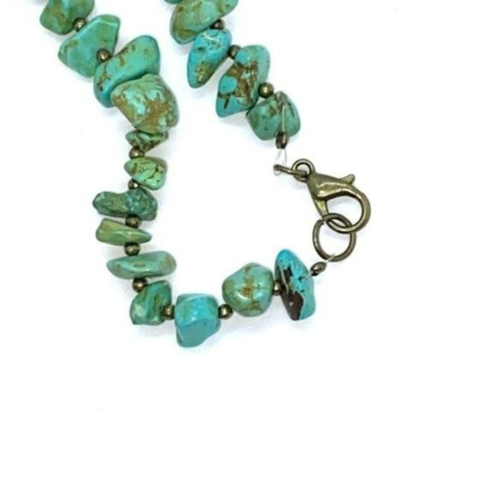 Handmade Handmade Beaded Teal Rocks Green Elephant Necklace Size ONE SIZE - 15 Thumbnail