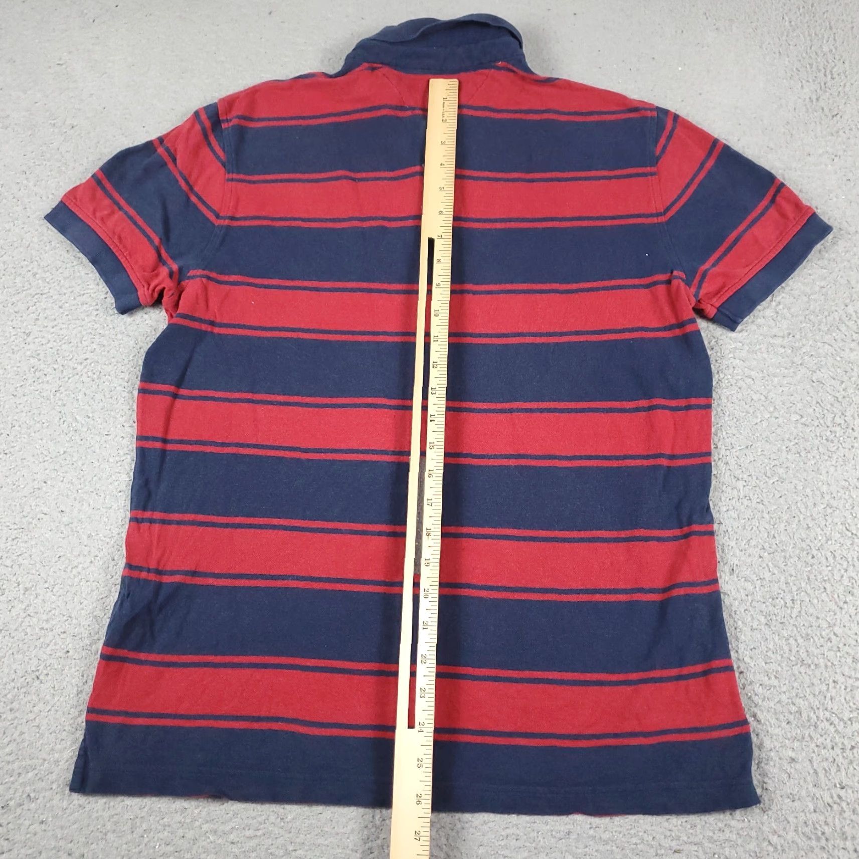 Tommy Hilfiger Tommy Hilfiger Polo Shirt Mens Medium Blue Striped Casual Short Sleeve Adult Size US M / EU 48-50 / 2 - 4 Thumbnail