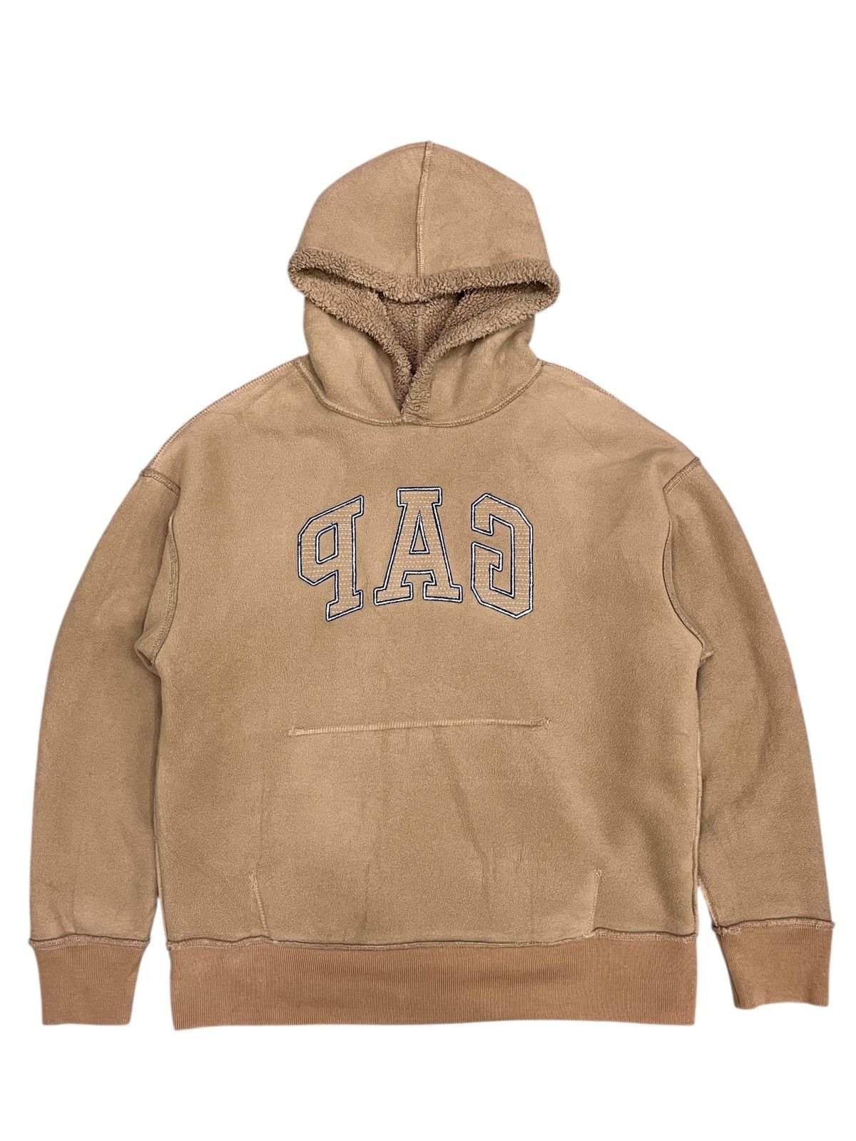 Gap GAP Brown Sherpa Fleece HoodieTravis Scott Kanye Vibes S Size US S / EU 44-46 / 1 - 3 Thumbnail