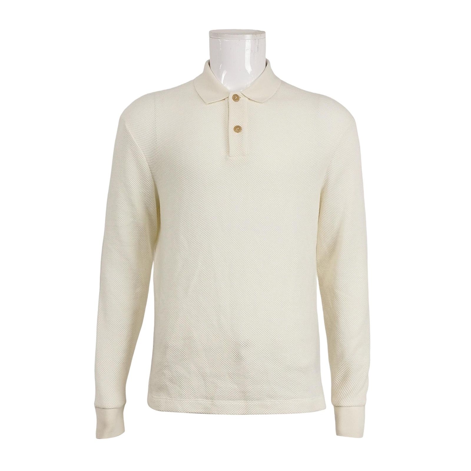Giorgio Armani Giorgio Armani Wool Cotton Long Sleeve Polo 46 Size US S / EU 44-46 / 1 - 1 Thumbnail