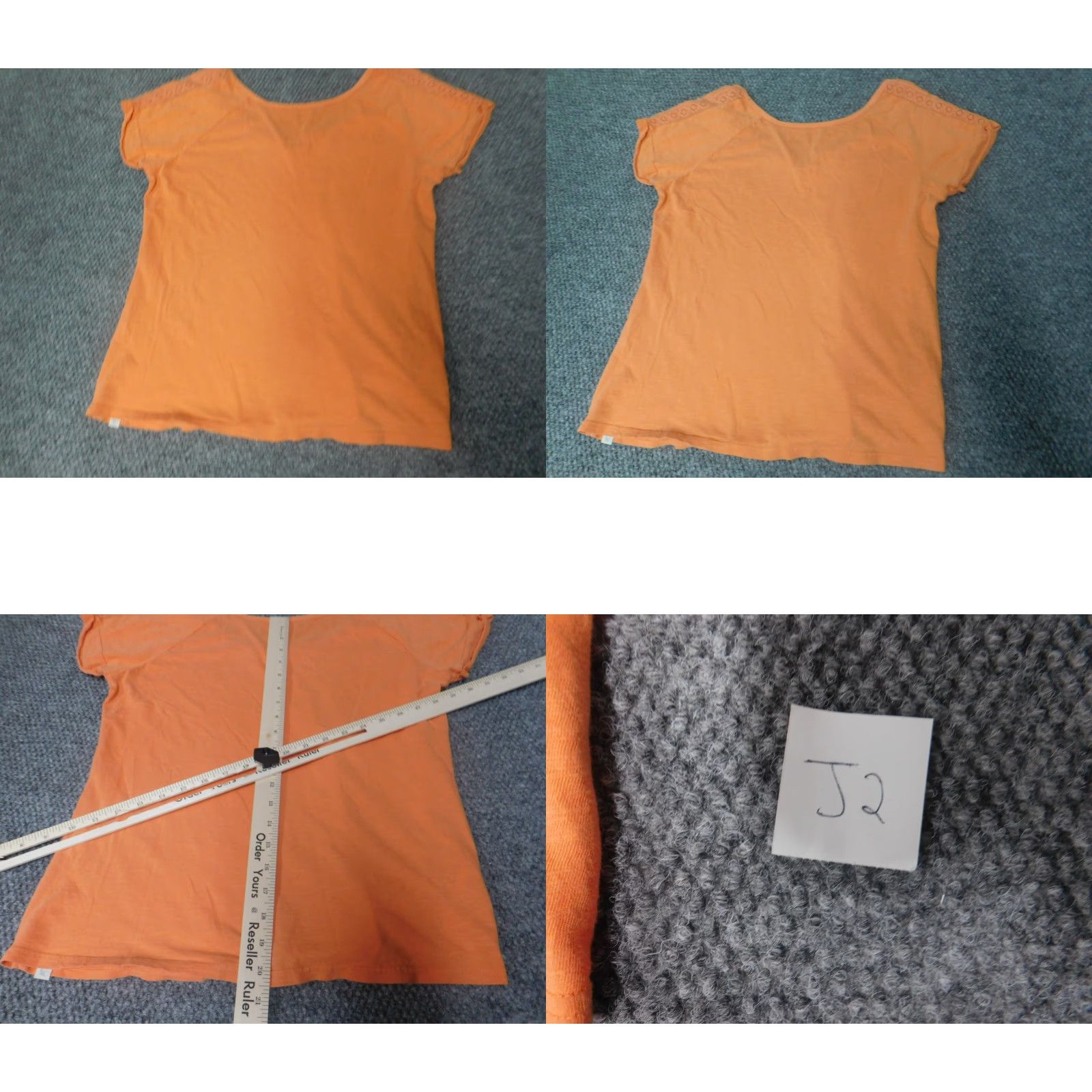 Eddie Bauer Eddie Bauer Womens Shirt PM Petites Orange Stretch Outdoors Crew Neck Casual Short Sleeve Blouse Button Cotton Rayon Basic Outdoor Women Mens? Size M / US 6-8 / IT 42-44 - 8 Thumbnail