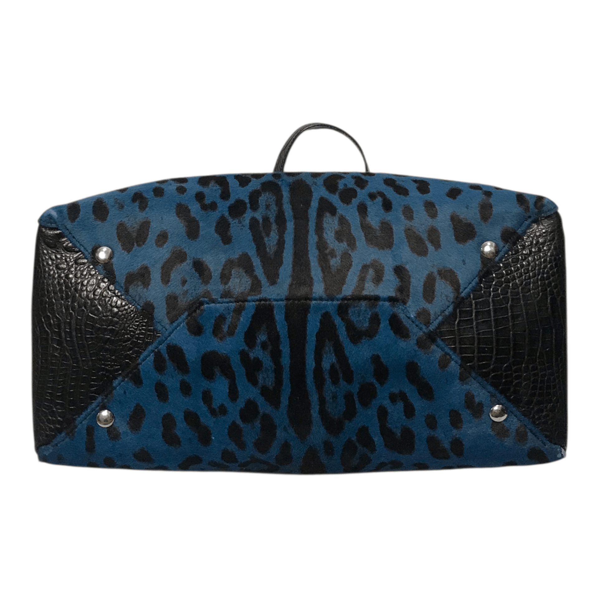 Genuine Leather enrico Pucci Crocodile With Leopard Fur Leather HandBag Size ONE SIZE - 7 Thumbnail