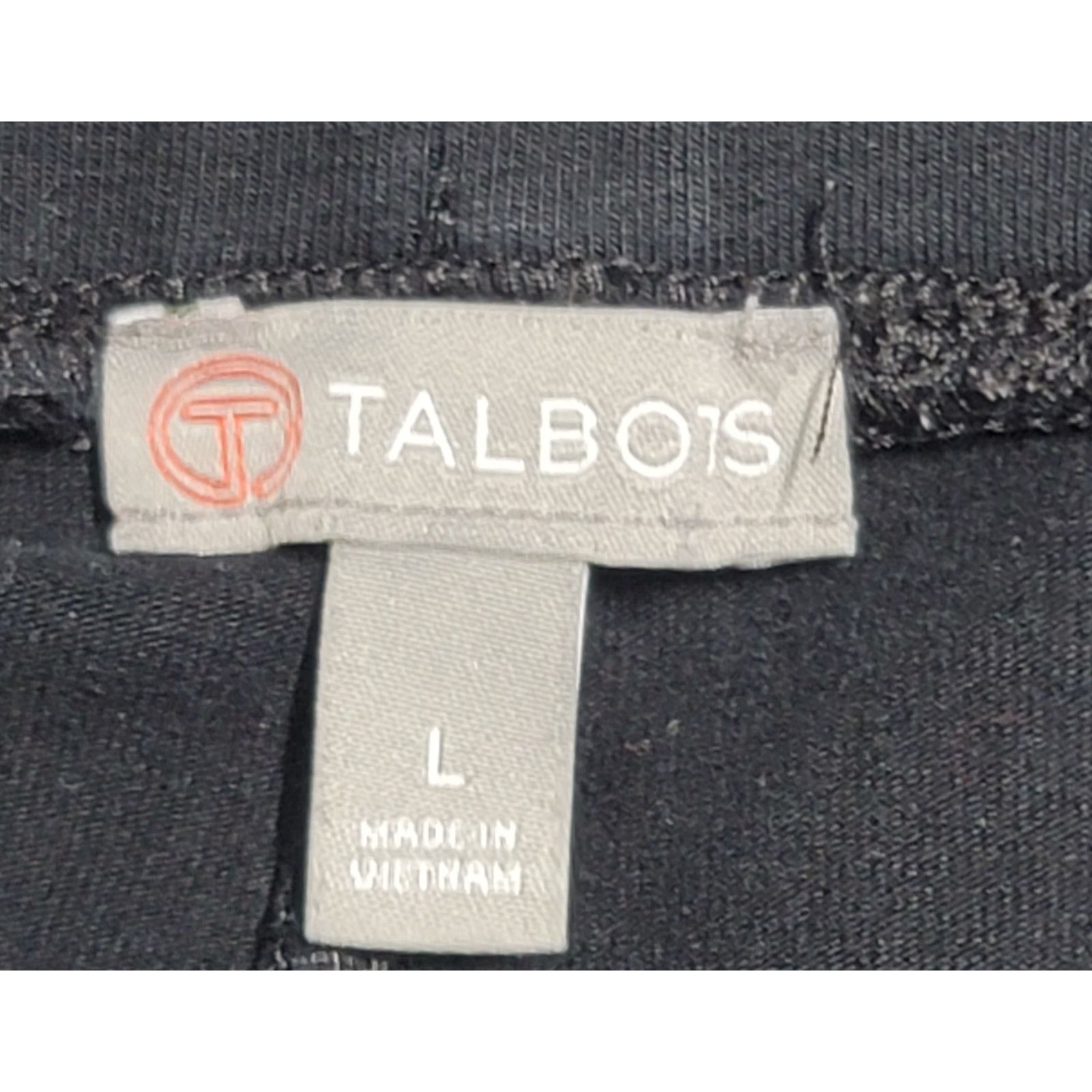 Other Talbots Black Flat Front Tapered Leggings Large Lightweight Size 34" / US 12 / IT 48 - 3 Thumbnail