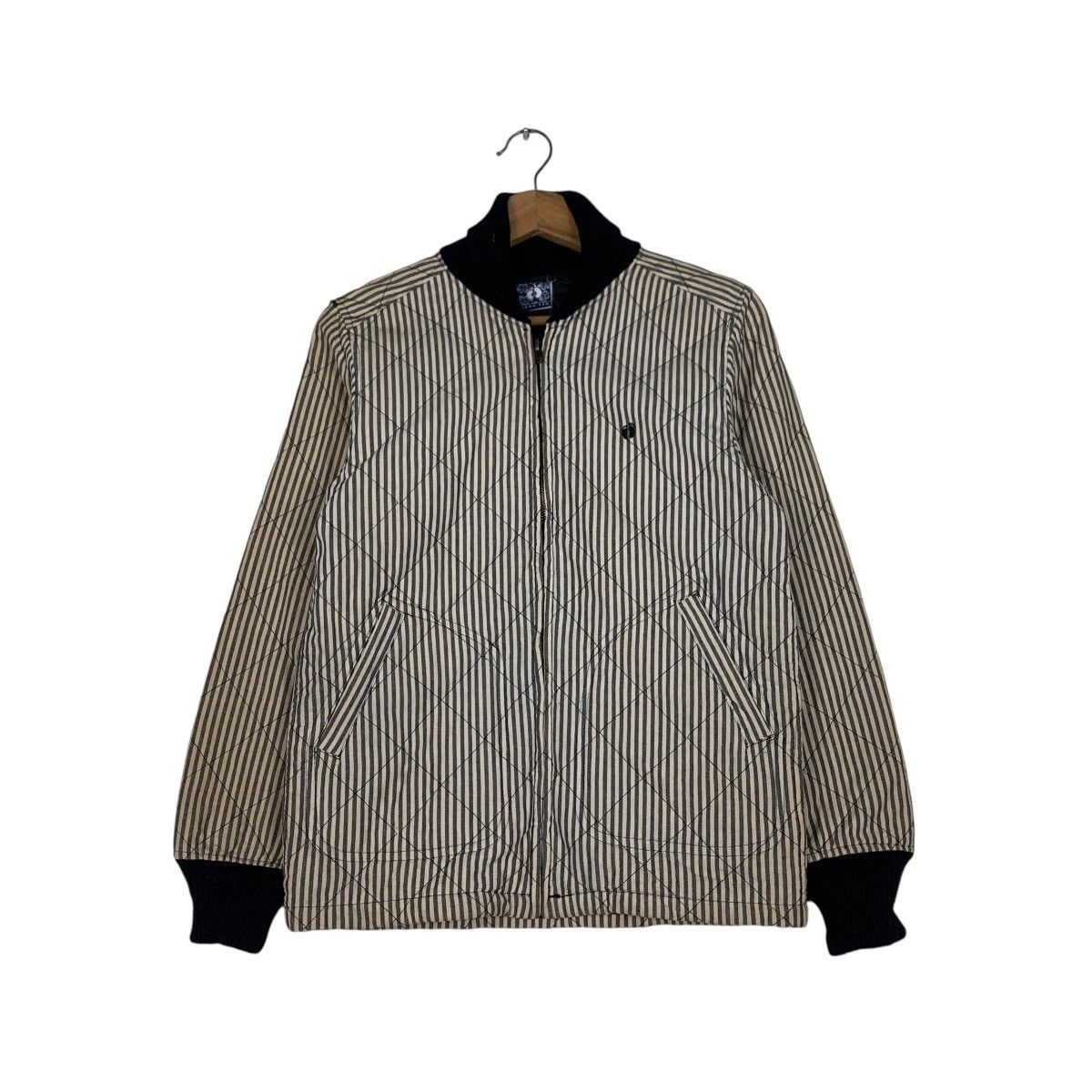 Hang Ten HANG TEN Hickory Stripe Quilted Bomber Jacket #1268-C57 Size US M / EU 48-50 / 2 - 1 Thumbnail