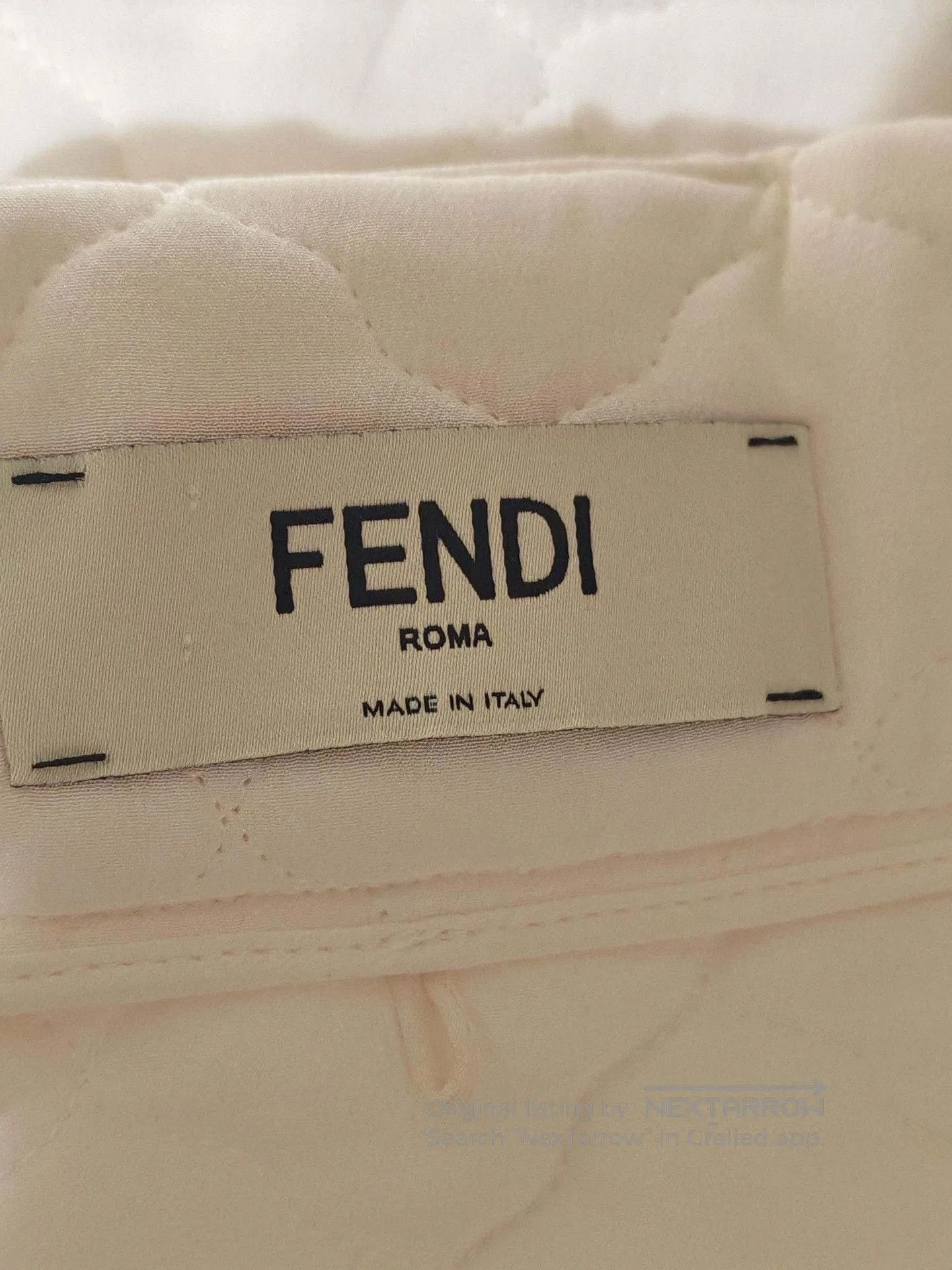 Fendi FENDI White Quilted High. Size 28" / US 6 / IT 42 - 3 Thumbnail