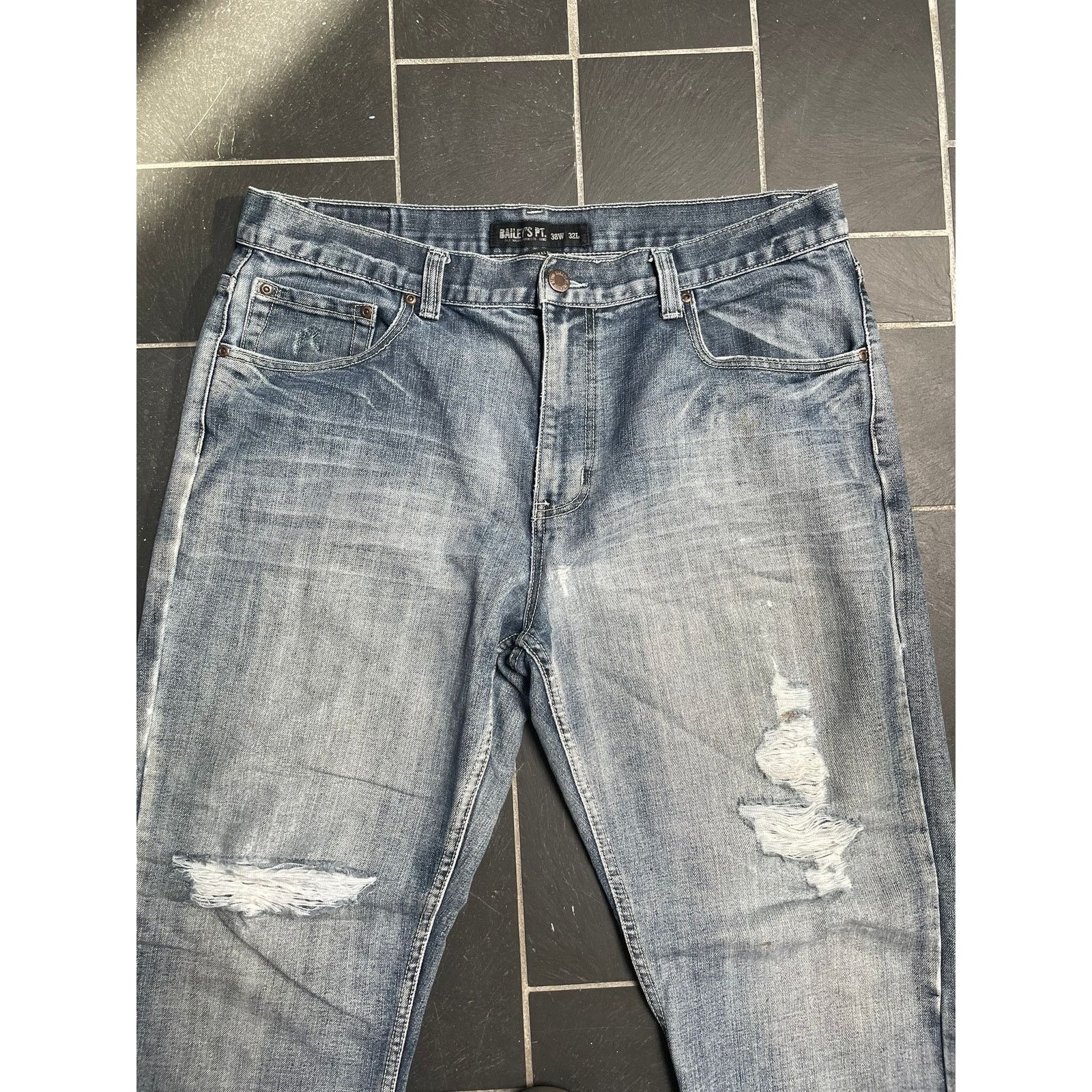 Other Baggy Ice Denim Jeans Washed Grunge Distressed Size 38 x 32 Size US 38 / EU 54 - 2 Thumbnail