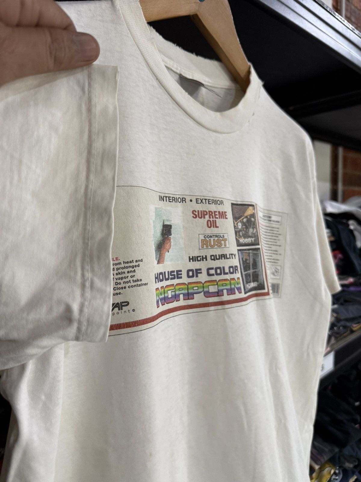 Vintage Thrashed Vintage 90s Supreme Oil House Of Colour Oneita T Size US M / EU 48-50 / 2 - 8 Thumbnail