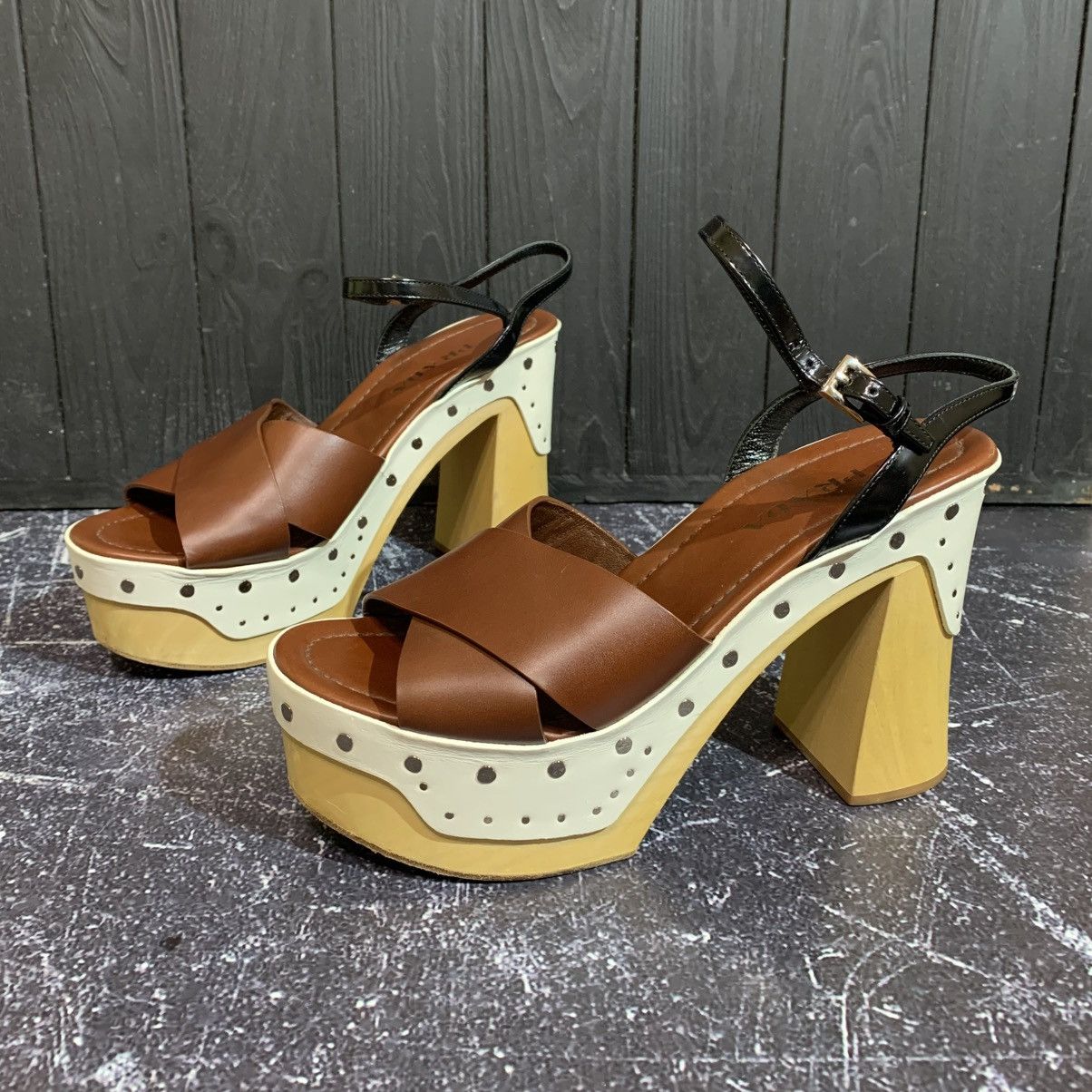 Prada Prada Colorblock Clog-Bottom Sandal Size 39.5 Size US 9.5 / IT 39.5 - 5 Thumbnail