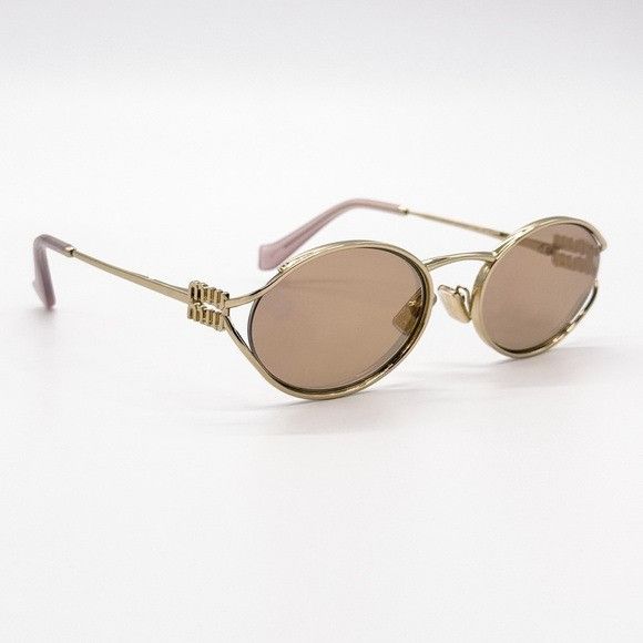 Miu Miu NEW MIU MIU SMU 52Y ZVN20F OVAL WOMEN SUNGLASSES MU52YS ZVN2 Size ONE SIZE - 7 Thumbnail