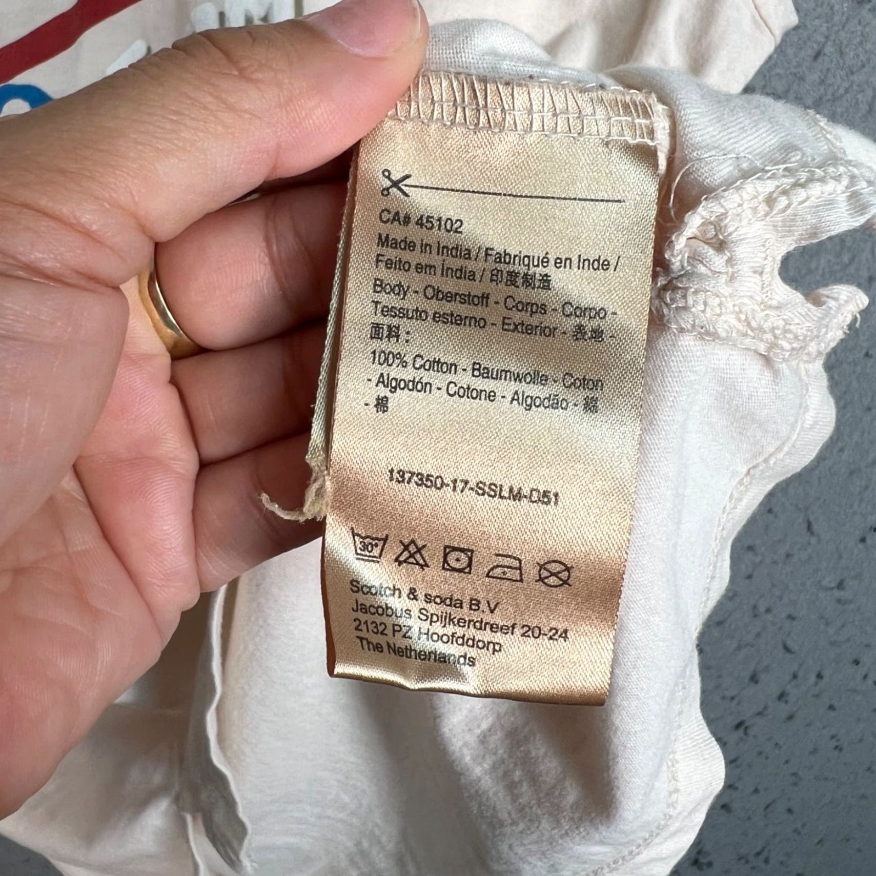 Scotch & Soda SCOTCH & SODA Girls From Paris T-Shirt Beige Adult Womens Small Petite 100% Cotton Size S / US 4 / IT 40 - 5 Thumbnail