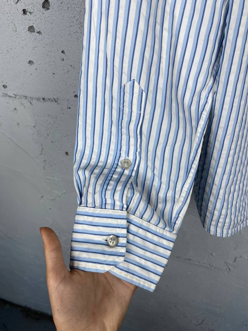 Ermenegildo Zegna Ermenegildo Zegna Sport Slim Fit Striped L/S Shirt Size US M / EU 48-50 / 2 - 10 Thumbnail