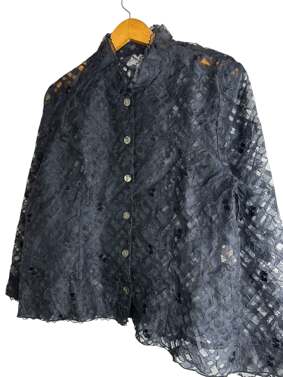 Beauty Beast RARE ROSASE CLUB TRANSPARENT SHIRT ISSEY MIYAKE YOHJI STYLE Size US M / EU 48-50 / 2 - 3 Thumbnail