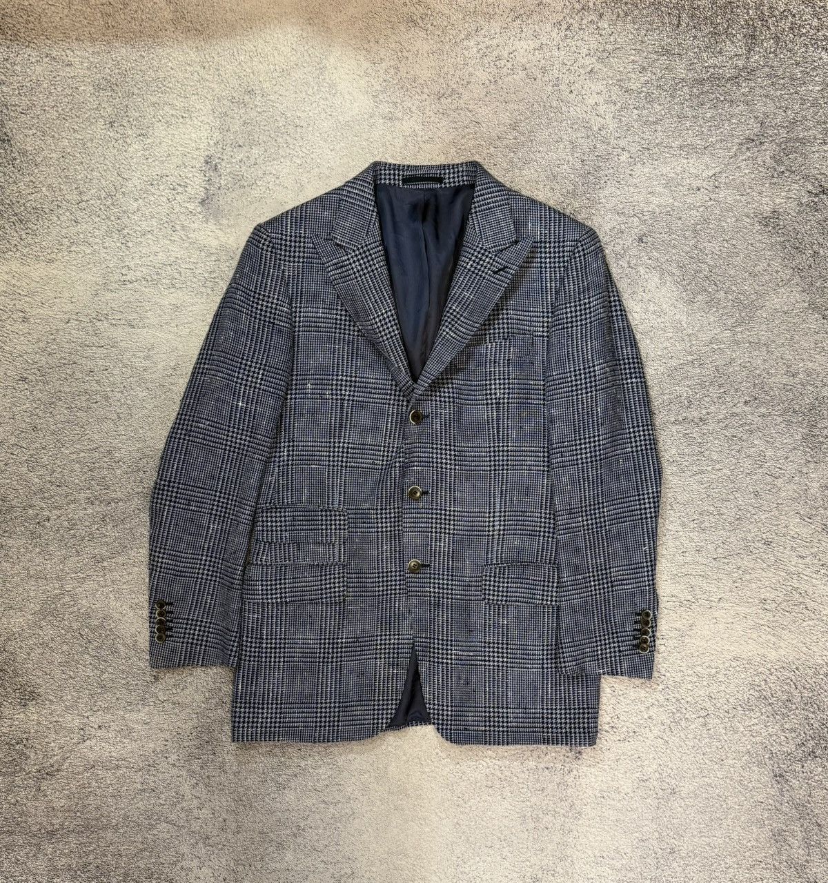 Suitsupply Suitsupply Washington VBC Plaid Blazer 42R/EU52 Silk Linen Size 42R - 2 Thumbnail