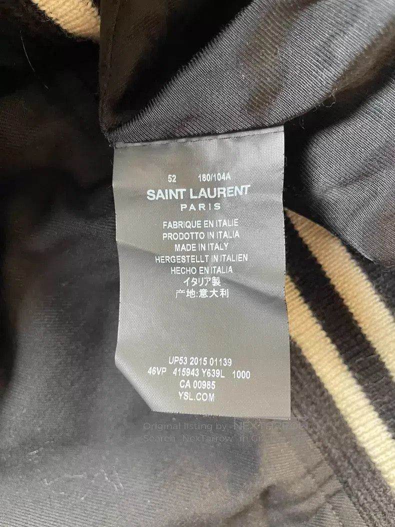 Saint Laurent Paris Saint Laurent Paris Studded Leather and Wool Baseball Jack Size US L / EU 52-54 / 3 - 6 Thumbnail