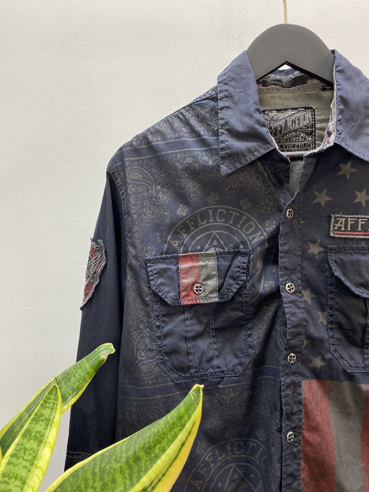 Other Crazy Y2K Affliction Cyber Grunge Button Up Shirt Size US L / EU 52-54 / 3 - 5 Thumbnail