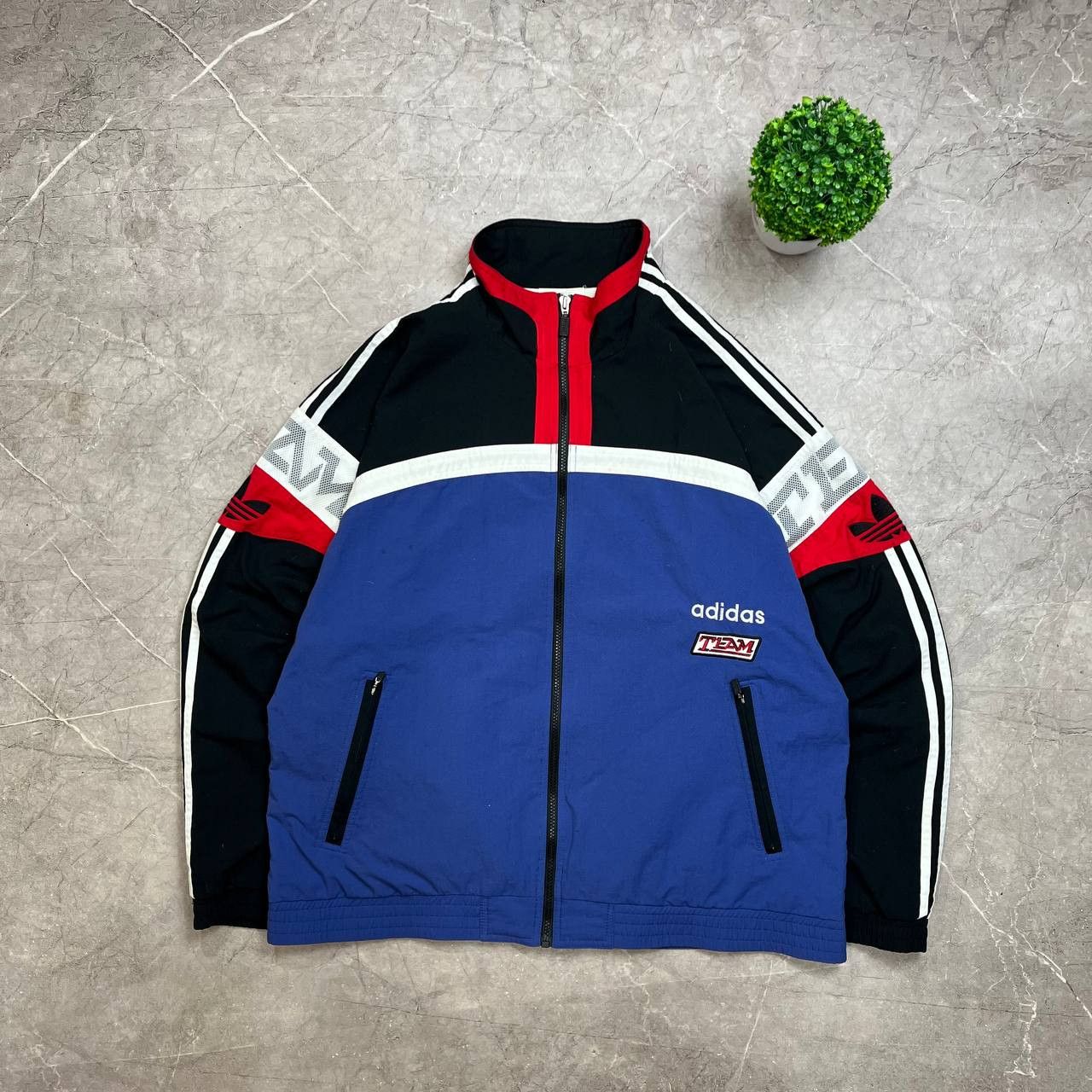 Adidas Vintage 00s Adidas Team Track Top Men's Jacket Size L Size US L / EU 52-54 / 3 - 1 Thumbnail
