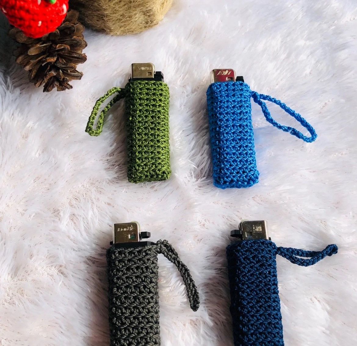 2120 Handcrafted lighter cover keychain Size ONE SIZE - 1 Thumbnail