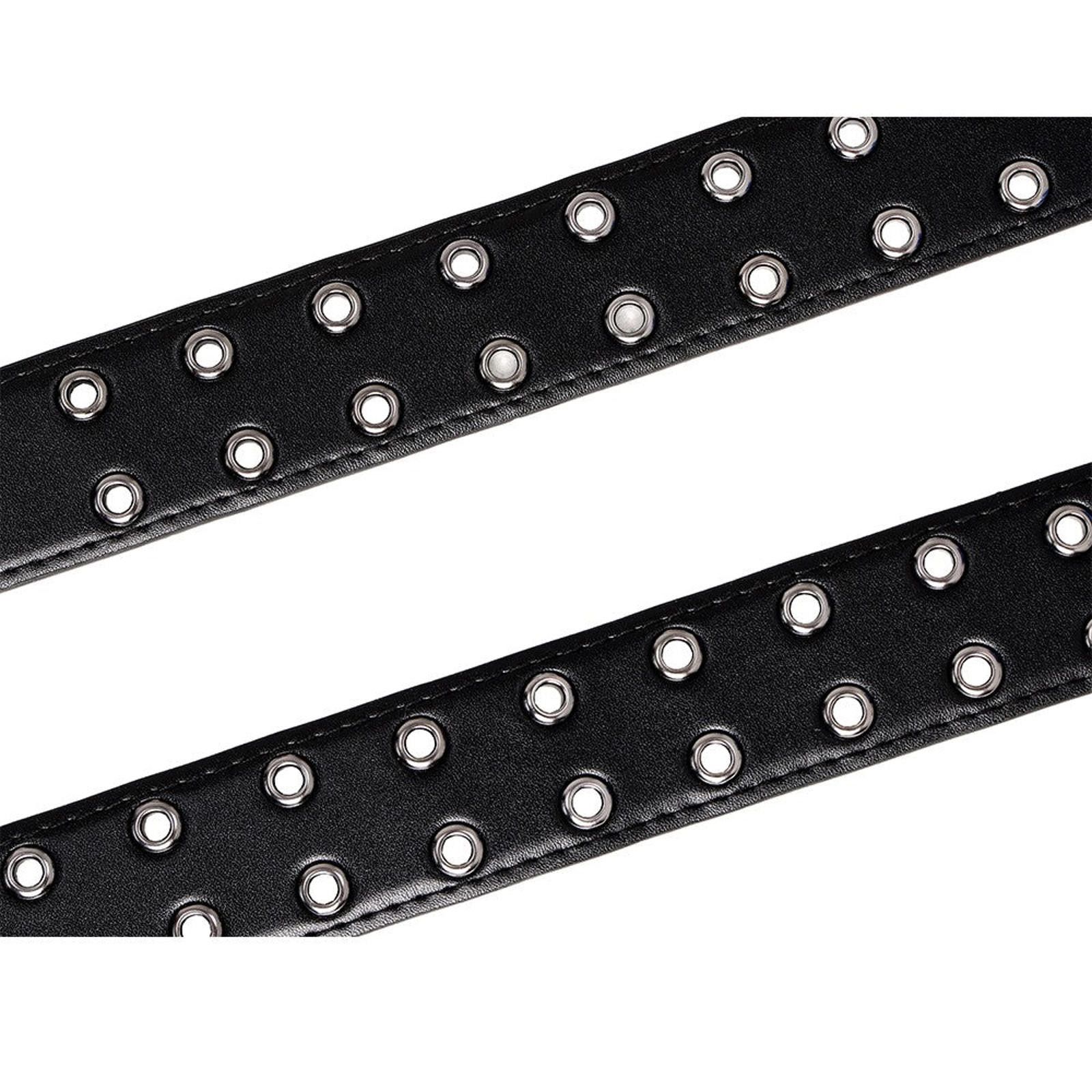Japanese Brand Black Buckle Studded Belt Size ONE SIZE - 5 Thumbnail