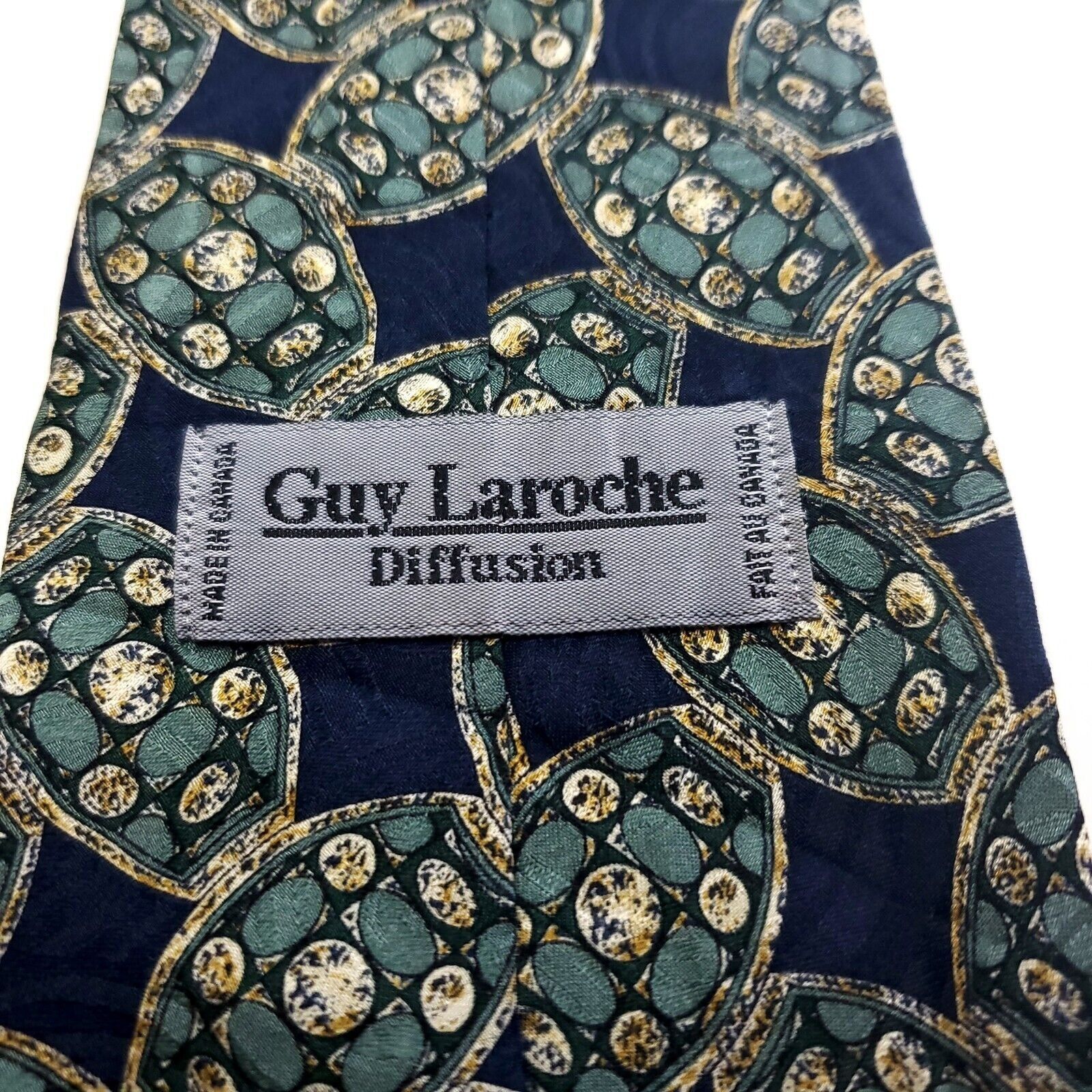 Guy Laroche Guy Laroche Green Blue Abstract Geometric Print Short Wide S Size ONE SIZE - 3 Thumbnail