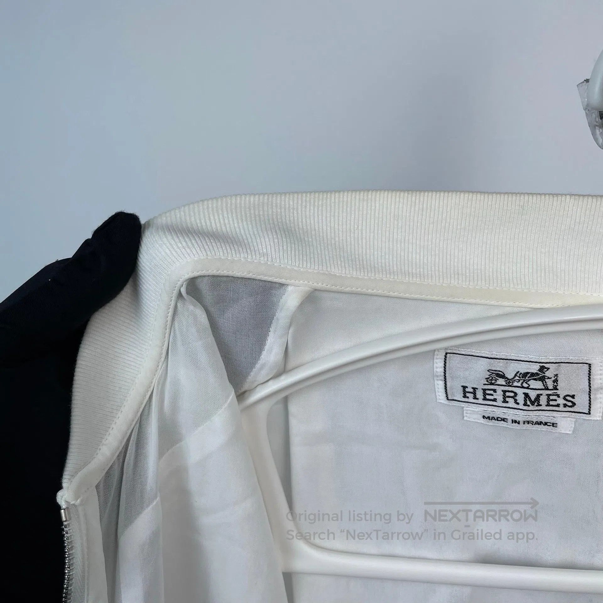 Hermes Hermes size 37 White Silk Lapel Zipper Jacket| Size US S / EU 44-46 / 1 - 4 Thumbnail