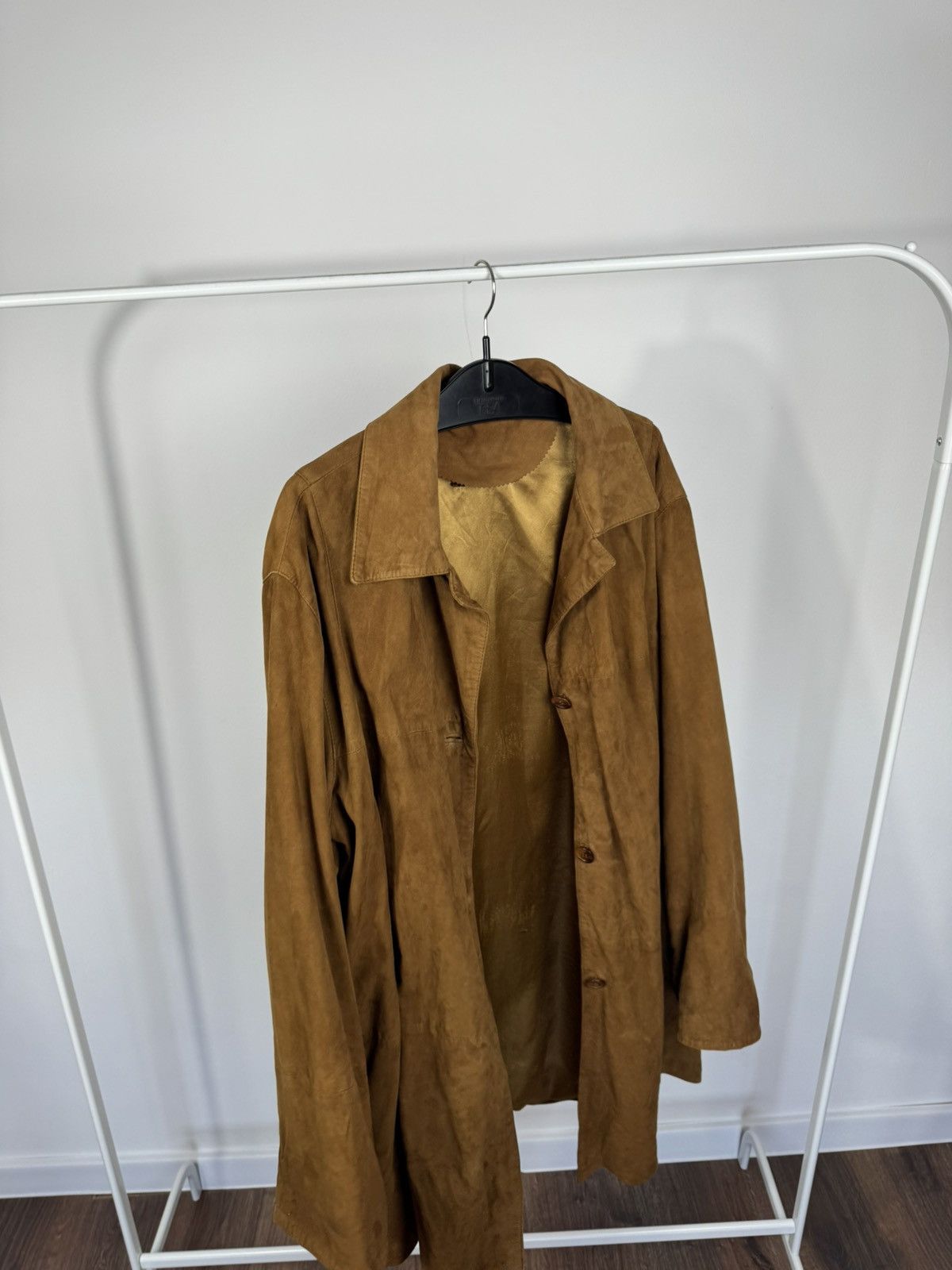 Leather Vintage Brown Suede Leather Trench Coat Jacket Men’s Coat Size US L / EU 52-54 / 3 - 14 Thumbnail