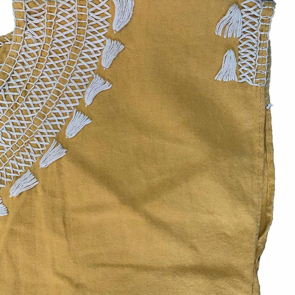 Designer Pre Owned Mustard Hand Made Blouse Xl Size XL / US 12-14 / IT 48-50 - 4 Thumbnail
