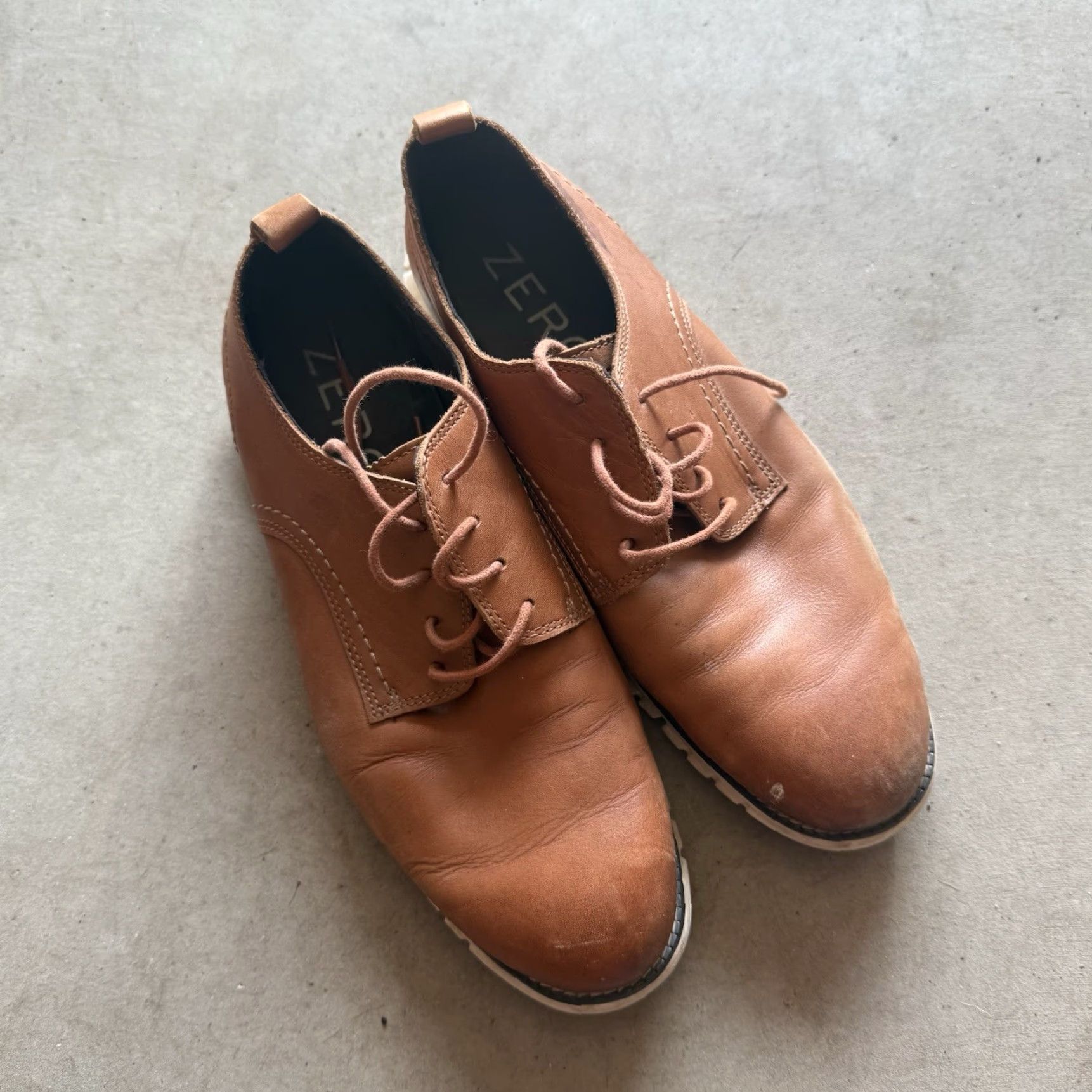 Cole Haan Cole Haan Zerogrand Plain Toe Oxford Mens Size 9 British Tan Brown C35591 Size ONE SIZE - 4 Thumbnail