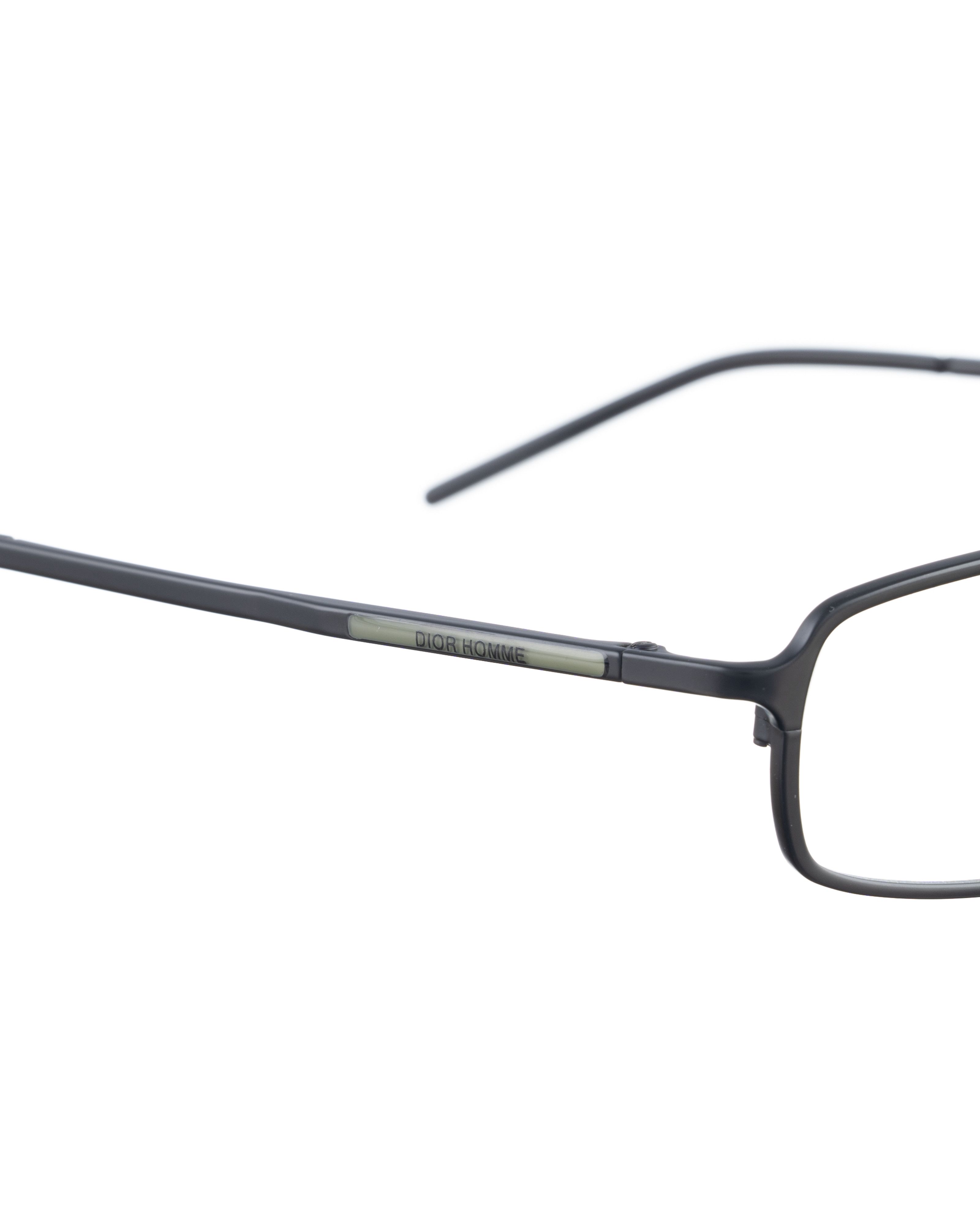 Dior Dior Homme 00s Black Classic Thin Rectangular Glasses Size ONE SIZE - 3 Thumbnail