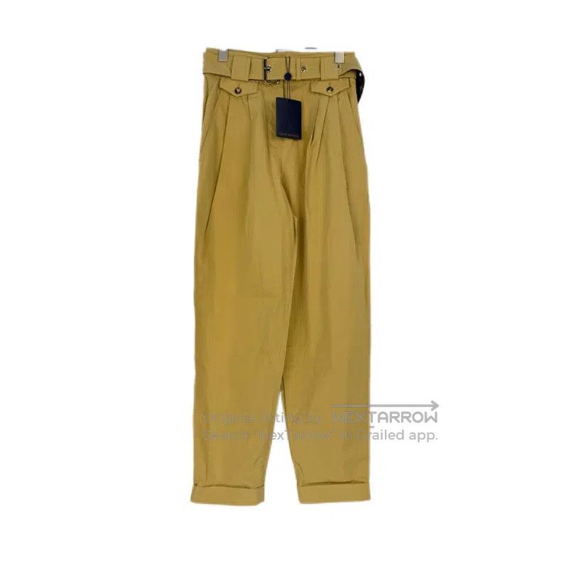 Louis Vuitton Louis Vuitton Khaki presbyopic leather label overalls pant Size US 36 / EU 52 - 1 Thumbnail