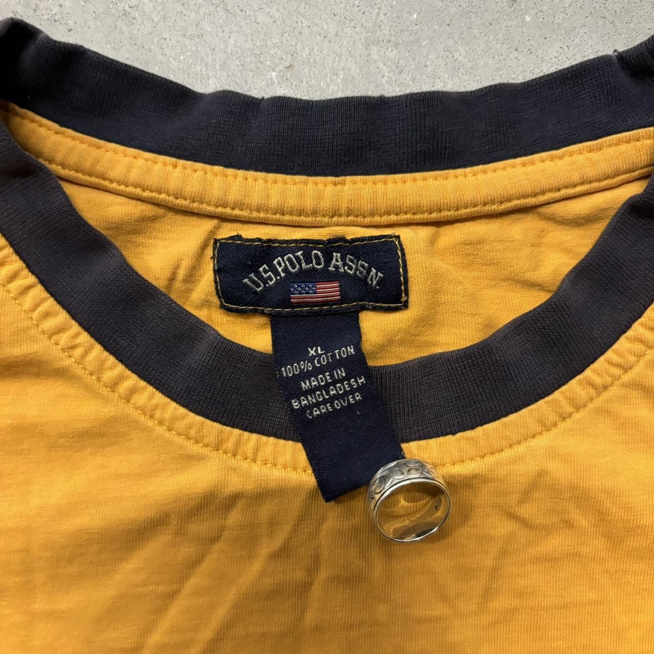 U.S. Polo Assn. × Vintage Y2K Grunge Yellow U.S. Polo Assn. Streetwear Skater Tee! Size US L / EU 52-54 / 3 - 5 Thumbnail