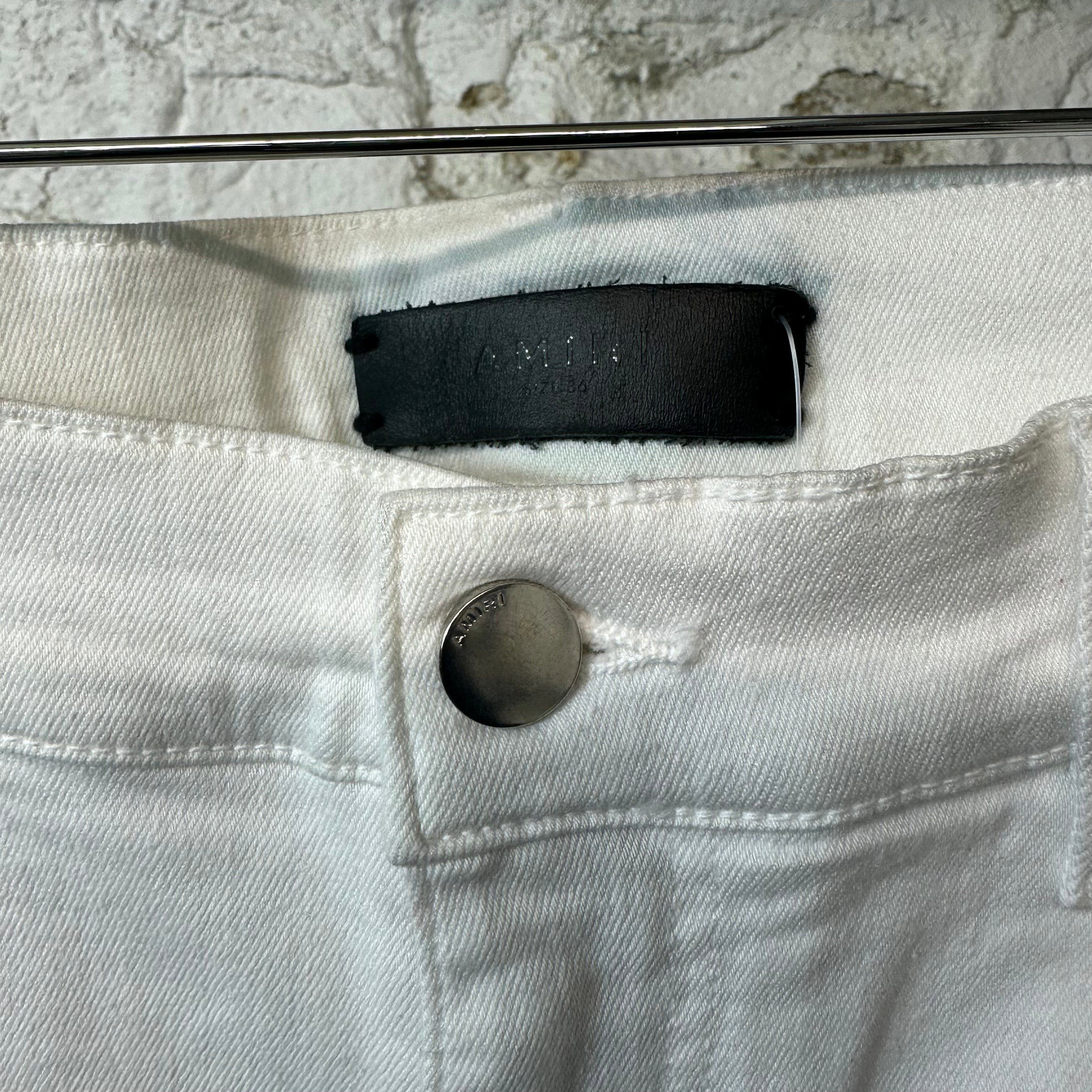 Amiri Amiri Plain White Denim Jeans Sz 36 Size US 36 / EU 52 - 3 Thumbnail