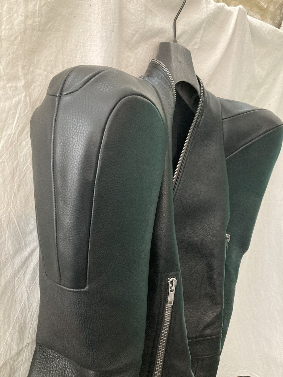Rick Owens NEVER WORN/ Rick Owens Black Kunst Leather Jacket Size US M / EU 48-50 / 2 - 10 Thumbnail