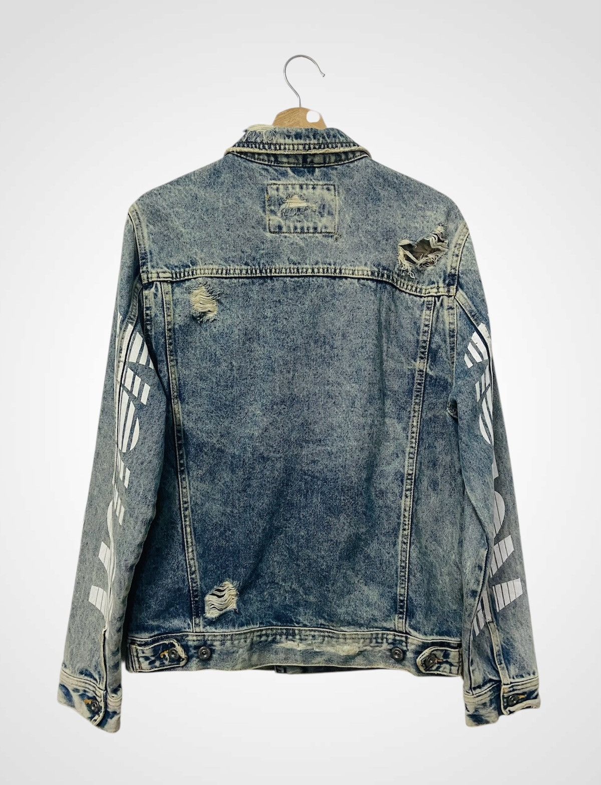 Zara Zara Motion Distressed Style Trucker Jacket Size US L / EU 52-54 / 3 - 2 Thumbnail