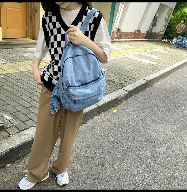 Other Fashion denim backpack streetwear japanese brand y2k Size ONE SIZE - 5 Thumbnail
