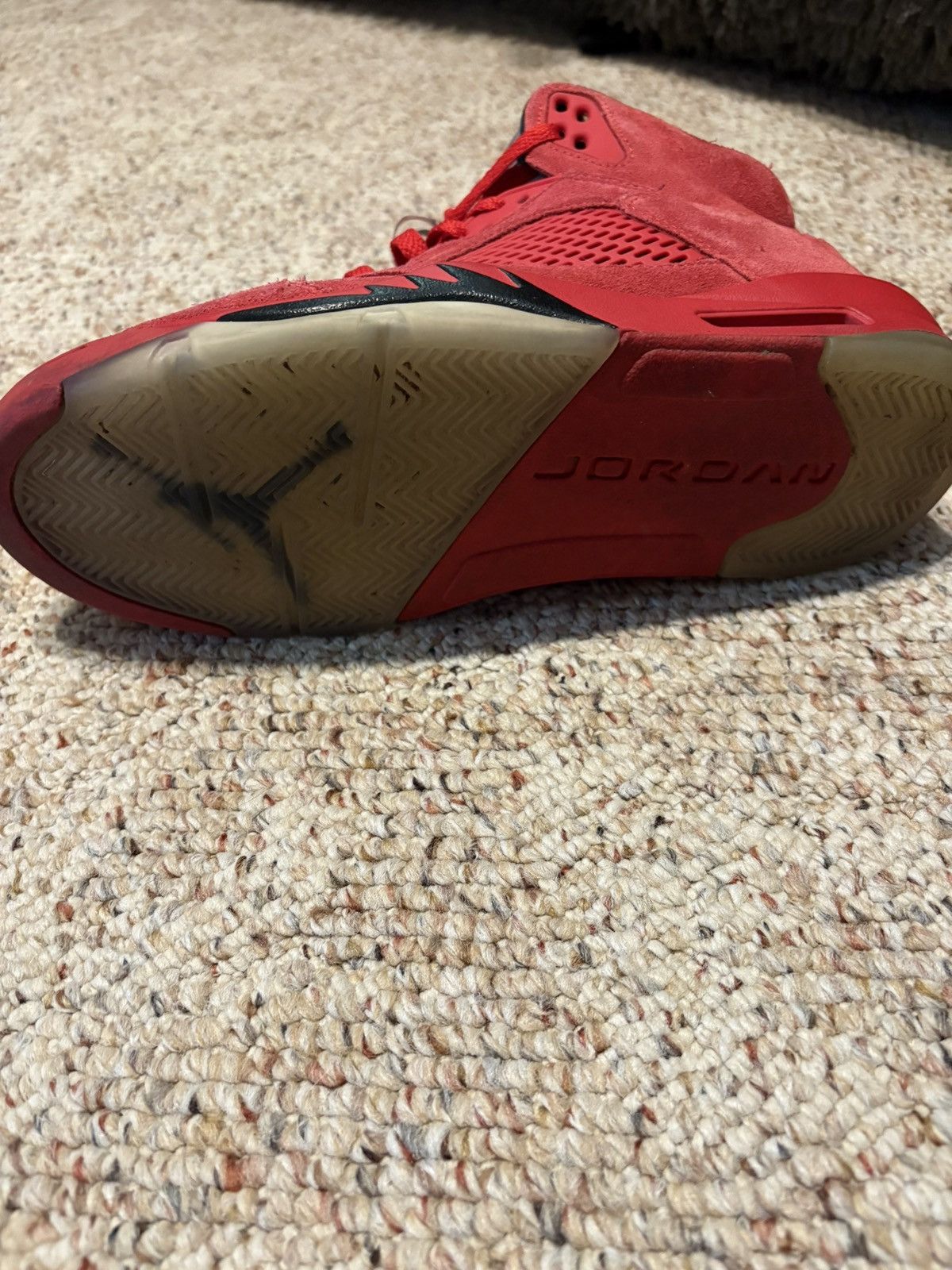Other Air Jordan 5 Red Suede Sneakers Size US 10.5 / EU 43-44 - 5 Thumbnail