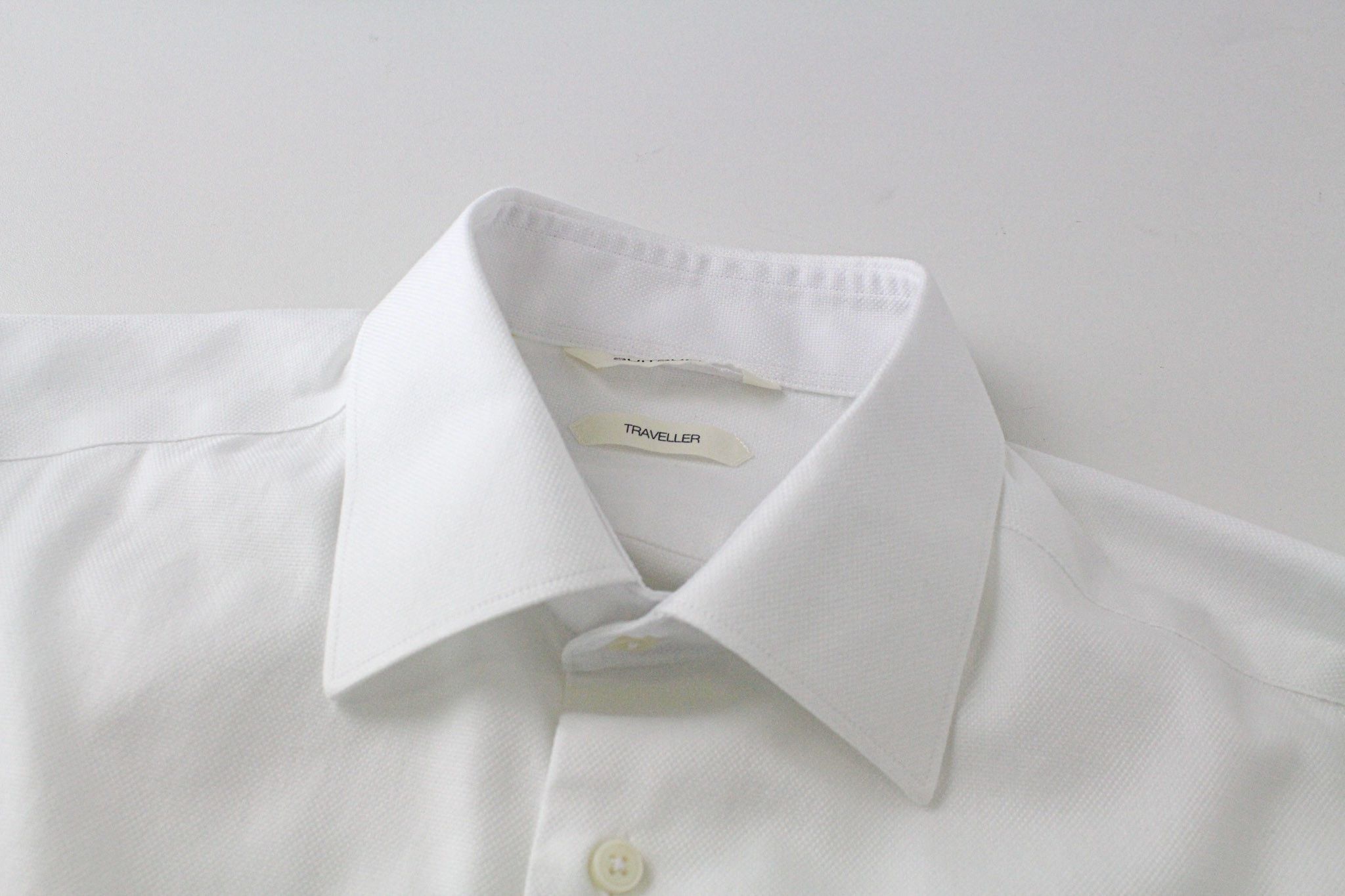 Suitsupply 39L/15 1/2L Slim White Cotton Button-Up 72751 Size 38R - 3 Thumbnail