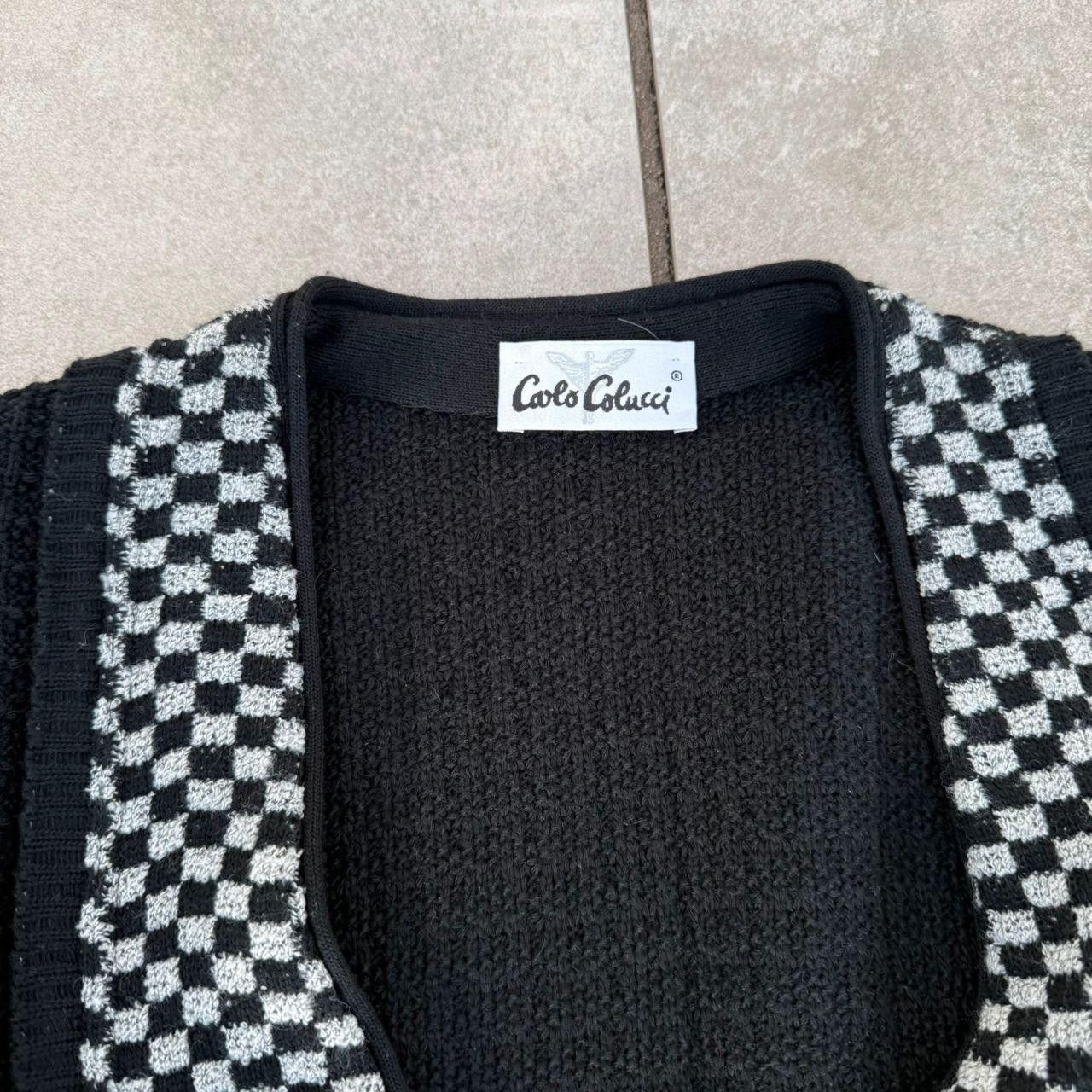 Carlo Colucci Carlo Colucci Vest Knitted Black White Size US M / EU 48-50 / 2 - 5 Thumbnail